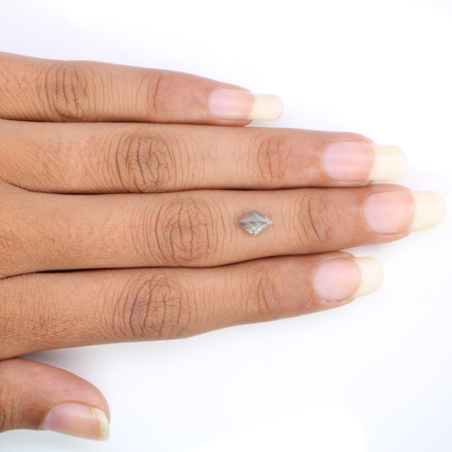 0.84 Carat Natural Salt And Pepper Loose Kite Cut Diamond For Promise Ring - JayKrishna Diamond