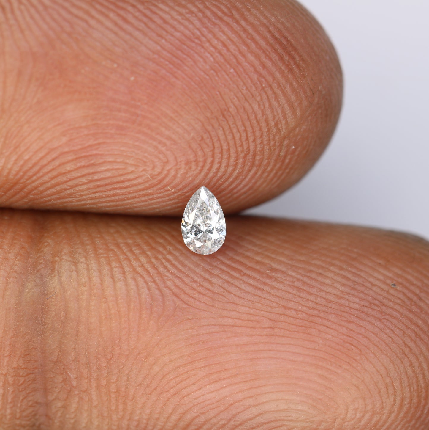 0.16 CT Salt and Pepper Pear Cut Natural Loose Diamond - Perfect for Engagement Rings and Custom Jewelry - JayKrishna Diamond