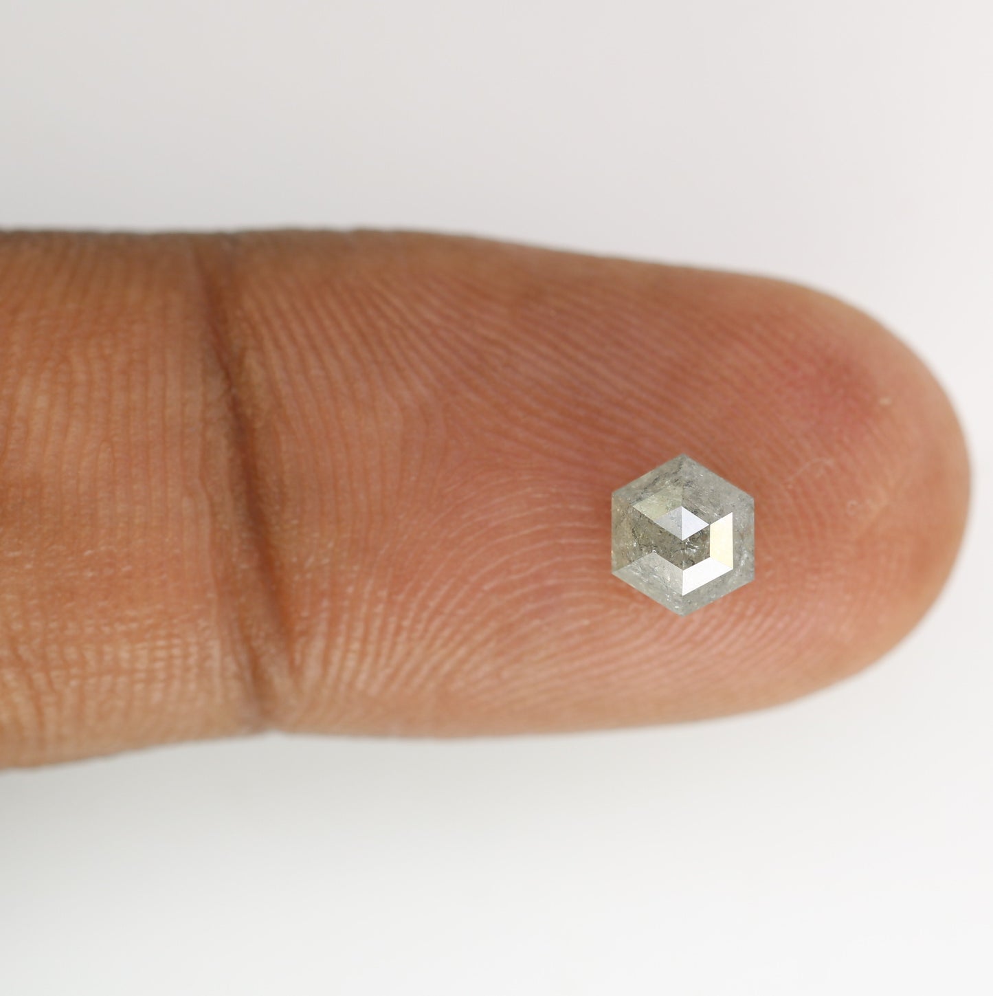 0.99 Carat Hexagon Shaped Loose Salt And Pepper Diamond For Engagement Ring - JayKrishna Diamond