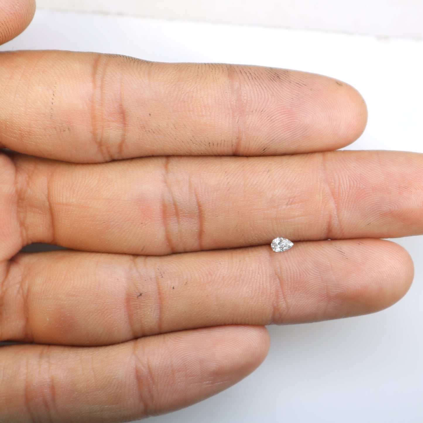 0.16 CT Salt and Pepper Pear Cut Natural Loose Diamond - Perfect for Engagement Rings and Custom Jewelry - JayKrishna Diamond