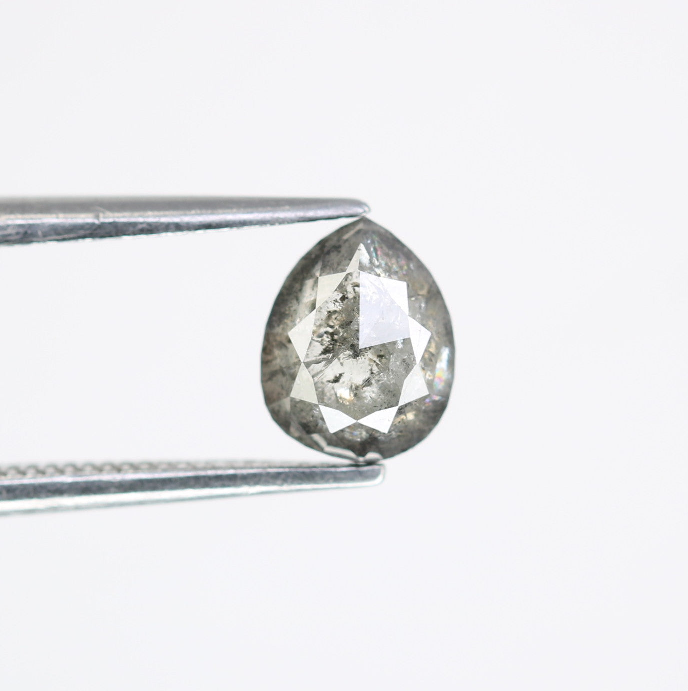 1.02 Carat Loose Pear Shaped Natural Salt And Pepper Diamond For Wedding Ring - JayKrishna Diamond