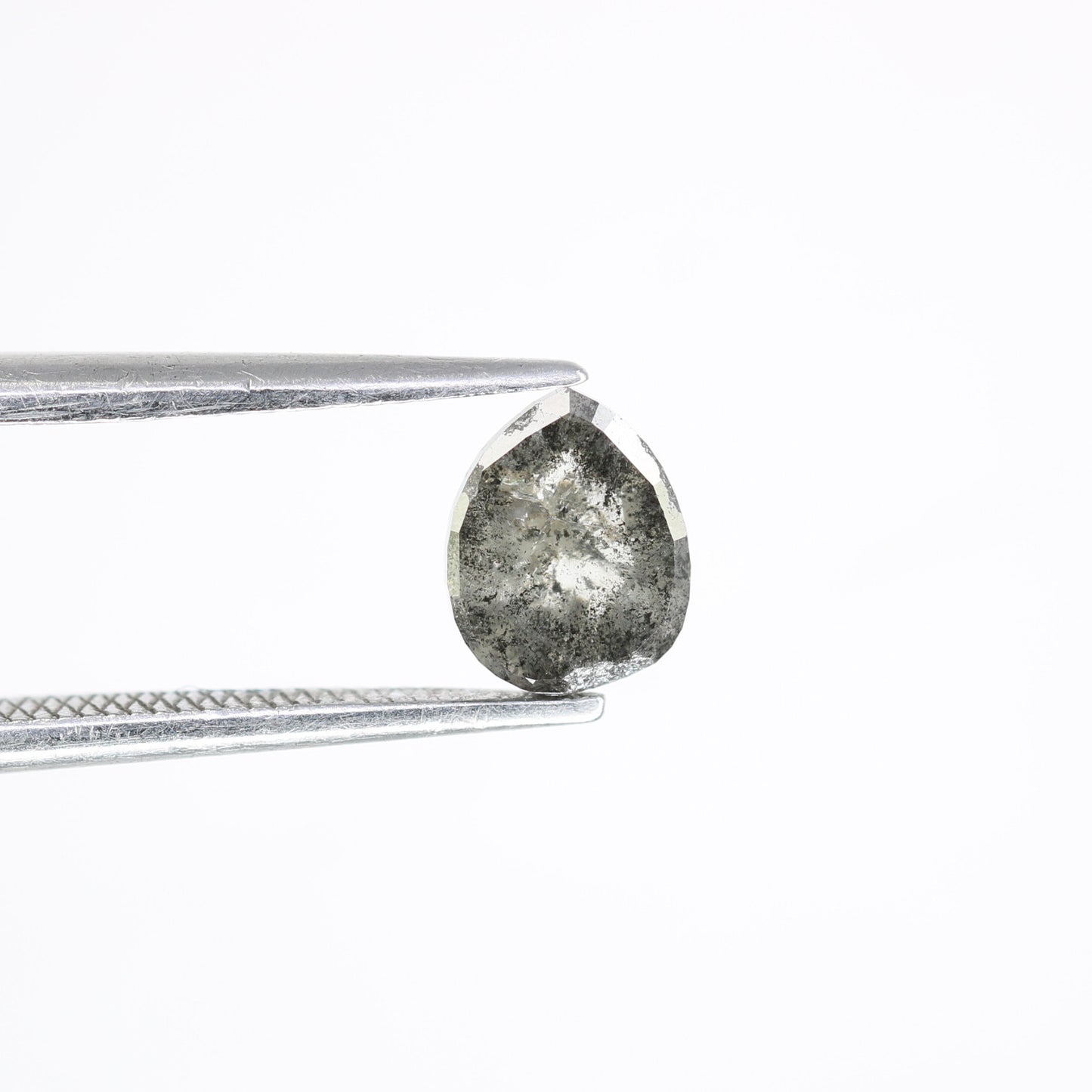 1.02 Carat Loose Pear Shaped Natural Salt And Pepper Diamond For Wedding Ring - JayKrishna Diamond