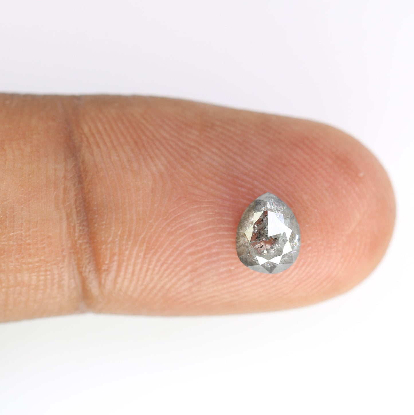 1.02 Carat Loose Pear Shaped Natural Salt And Pepper Diamond For Wedding Ring - JayKrishna Diamond