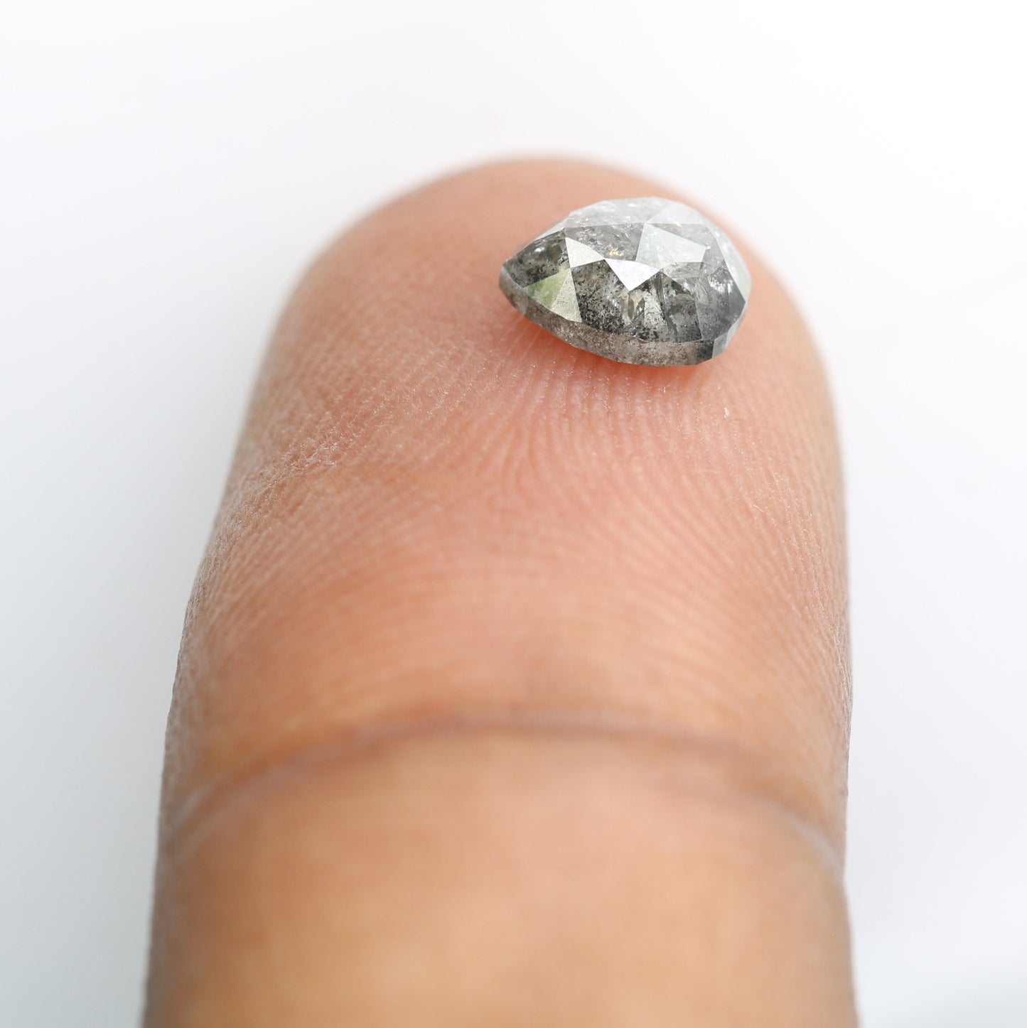 1.02 Carat Loose Pear Shaped Natural Salt And Pepper Diamond For Wedding Ring - JayKrishna Diamond