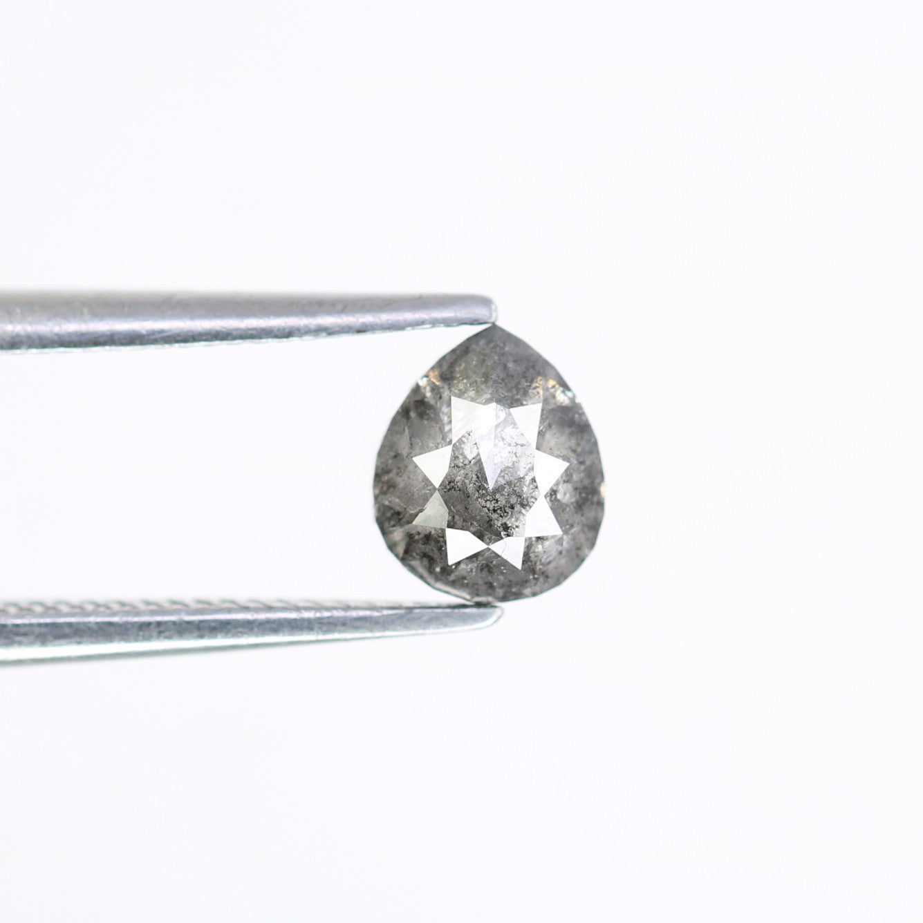 0.76 Carat Natural Pear Shaped Salt And Pepper Loose Diamond For Wedding Ring - JayKrishna Diamond