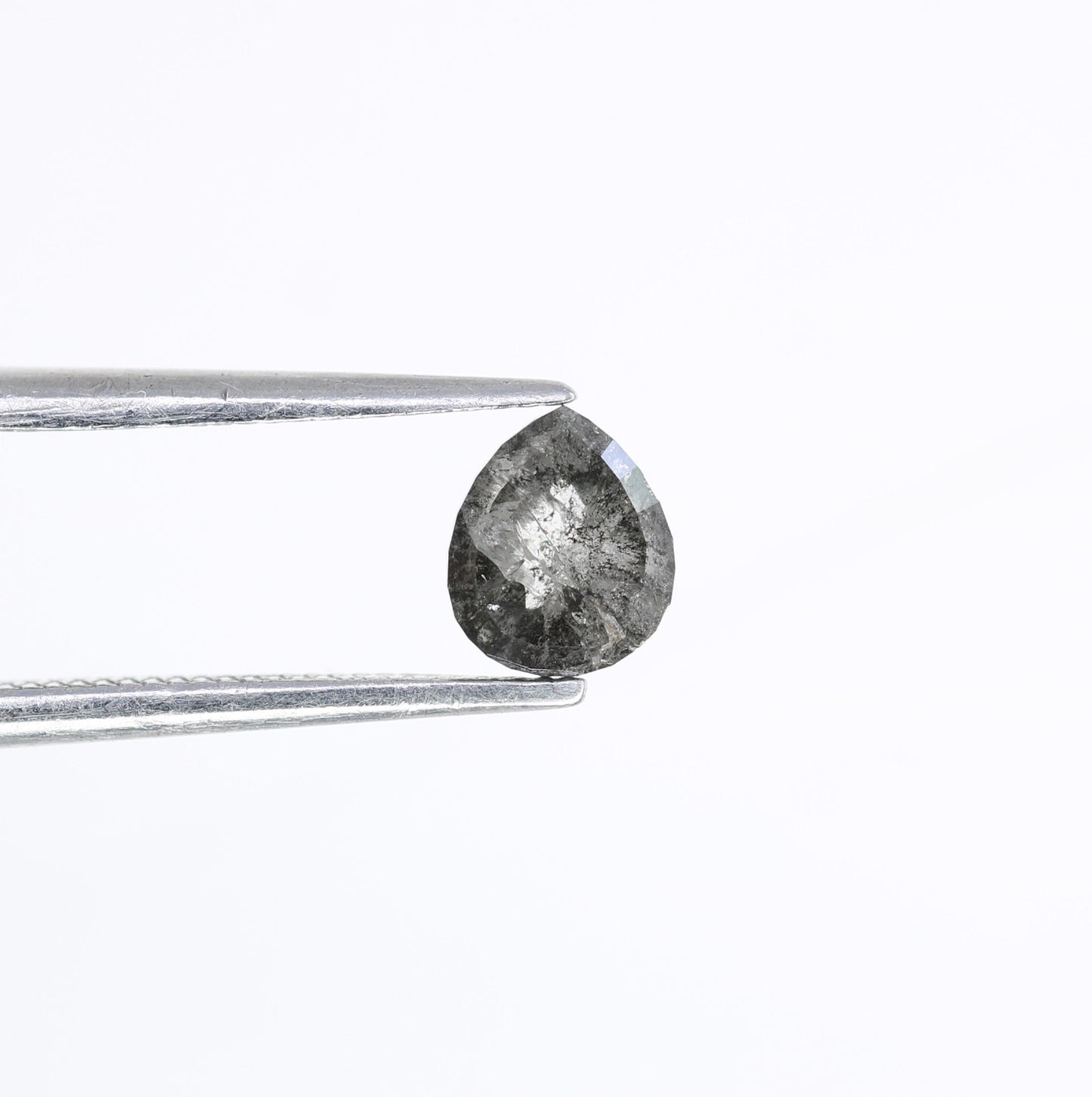 0.76 Carat Natural Pear Shaped Salt And Pepper Loose Diamond For Wedding Ring - JayKrishna Diamond