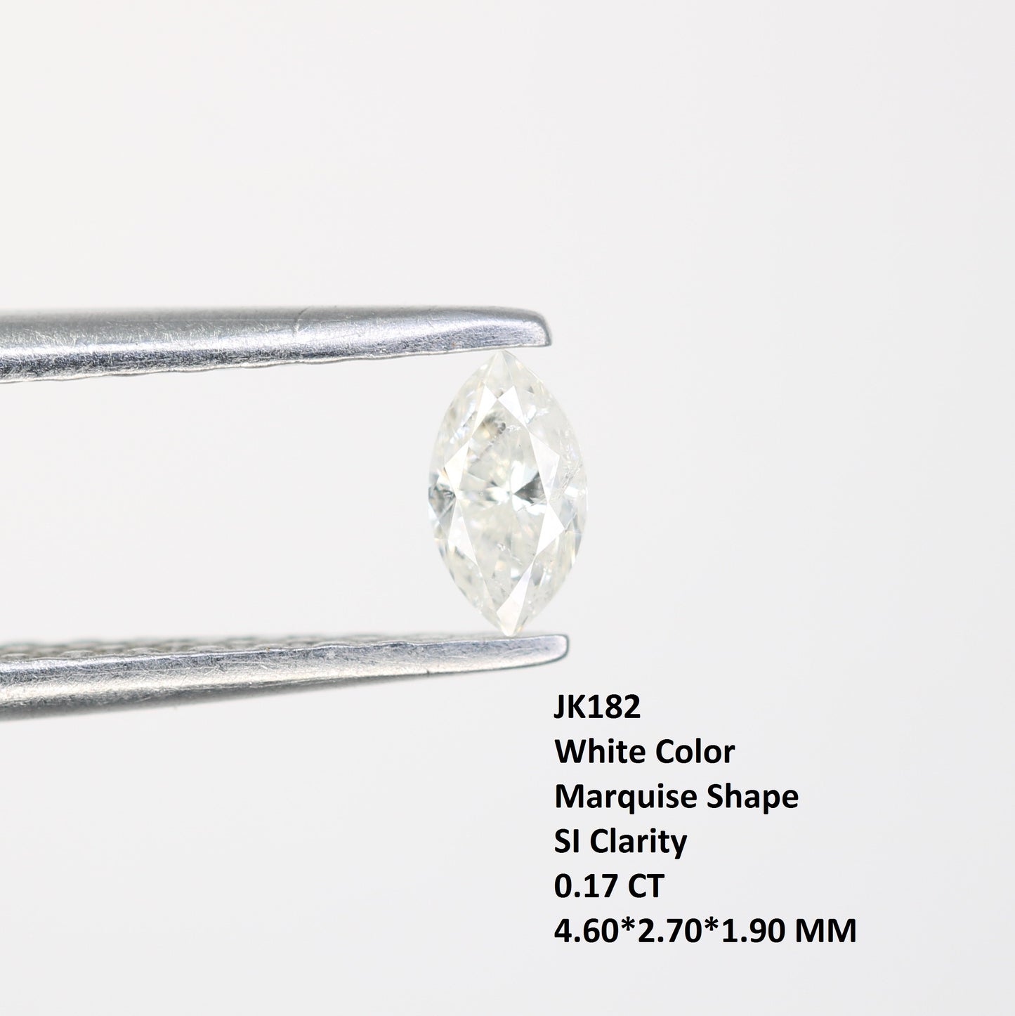 0.17 CT White Marquise Shape Loose Salt and Pepper Diamond - Perfect for Engagement Rings, Necklaces, Earrings, and Custom Jewelry - JayKrishna Diamond