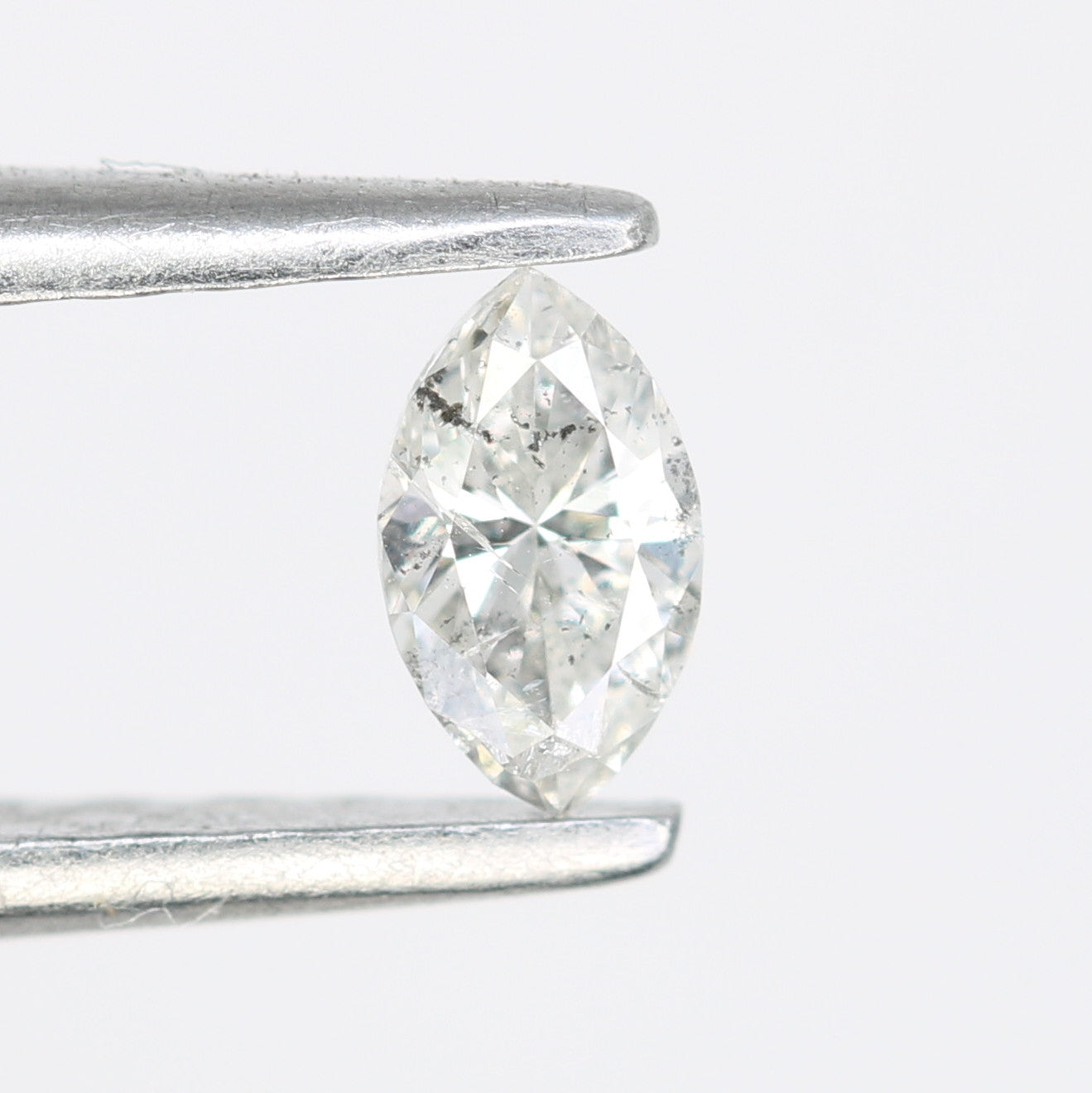0.17 CT Loose White Marquise Shape Salt and Pepper Diamond - Ideal for Engagement Rings, Necklaces, Earrings, and Custom Jewelry - JayKrishna Diamond