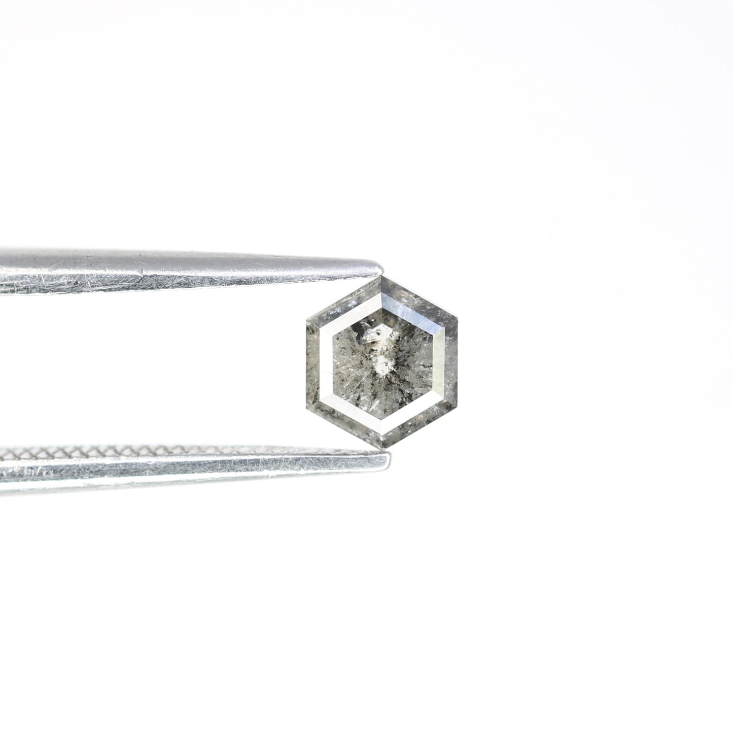 0.70 Carat Loose Hexagon Shaped Natural Salt And Pepper Diamond For Wedding Ring - JayKrishna Diamond