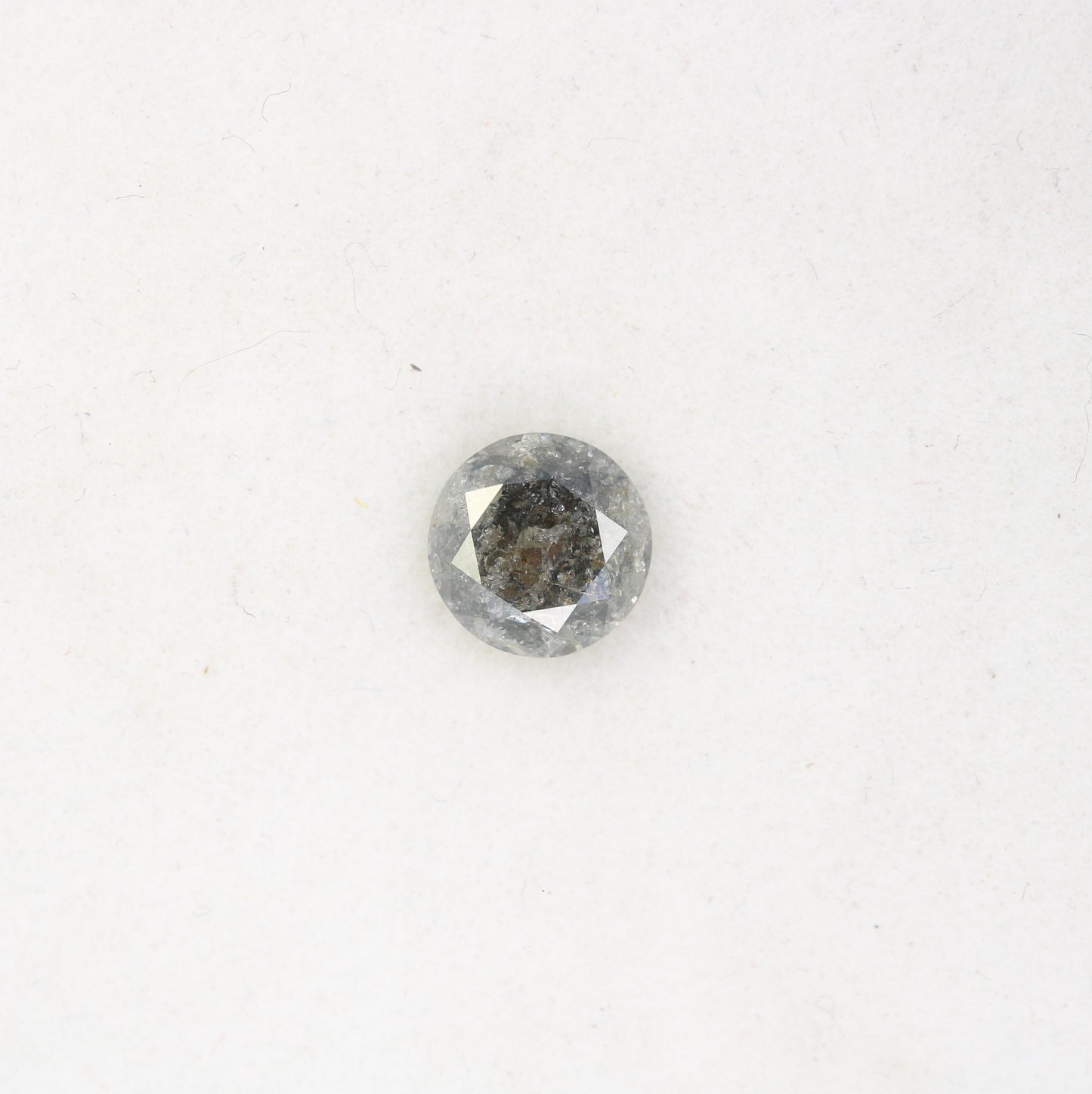 0.95 CT Salt and Pepper Round Brilliant Cut Diamond For Engagement Ring - JayKrishna Diamond