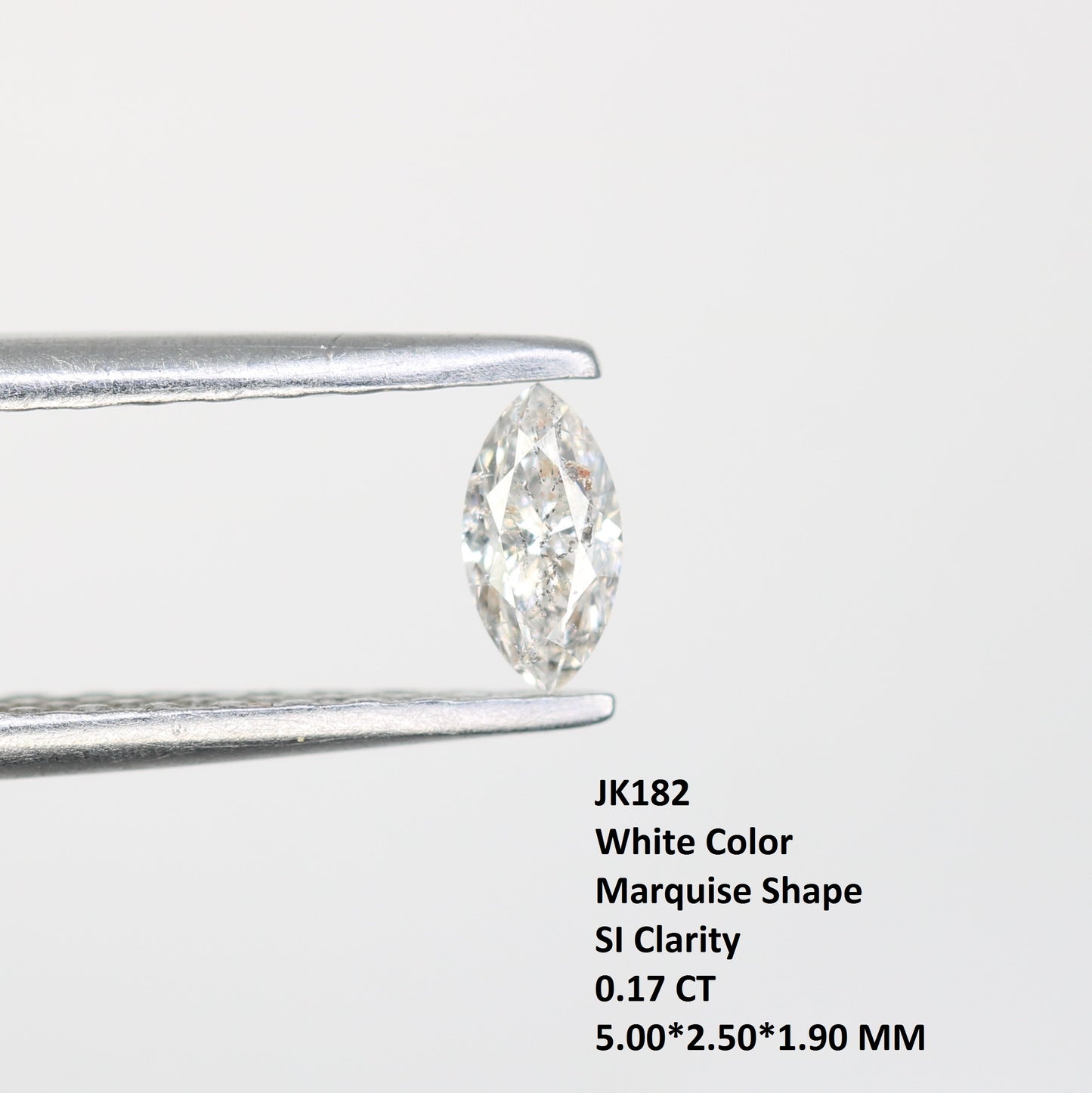 0.17 CT White Marquise Shape Loose Salt and Pepper Diamond - Ideal for Engagement Rings, Necklaces, Earrings, and Custom Jewelry - JayKrishna Diamond