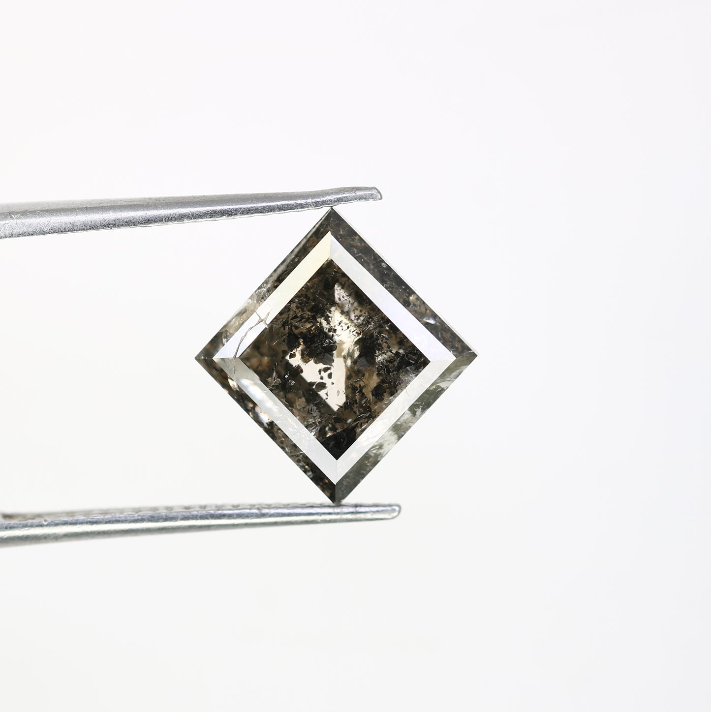 3.54 CT Kite Shape Salt And Pepper Diamond For Engagement Ring - JayKrishna Diamond