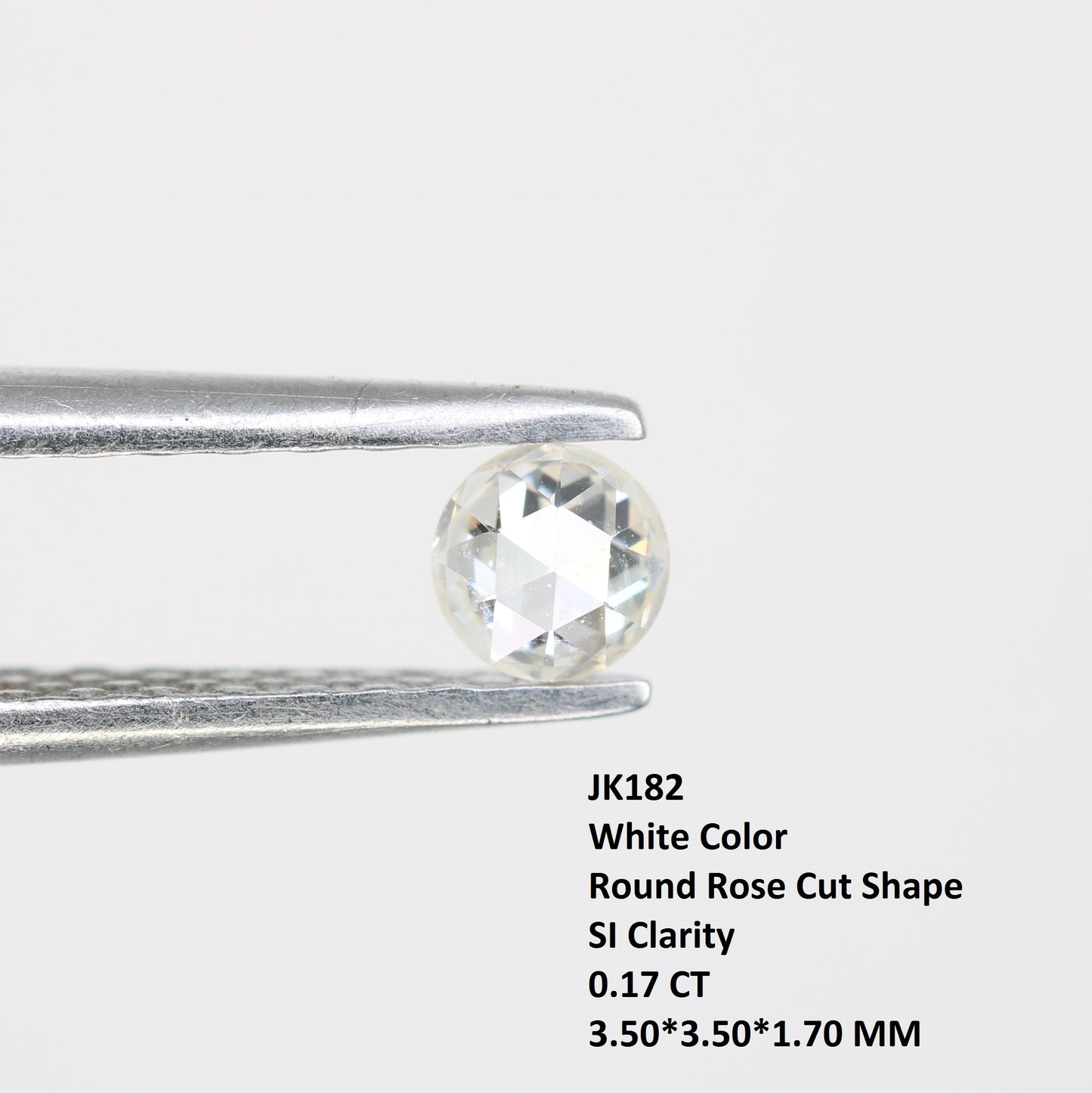0.17 CT White Round Rose Cut Loose Salt and Pepper Diamond - Perfect for Engagement Rings, Necklaces, Earrings, and Custom Jewelry - JayKrishna Diamond