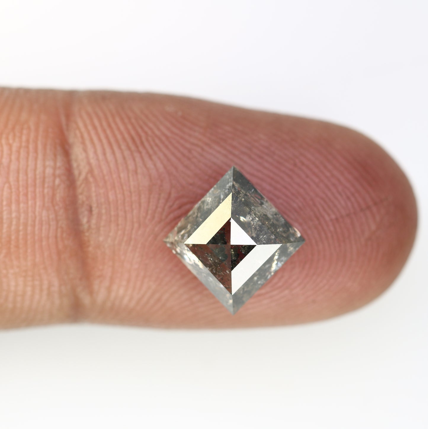 3.54 CT Kite Shape Salt And Pepper Diamond For Engagement Ring - JayKrishna Diamond