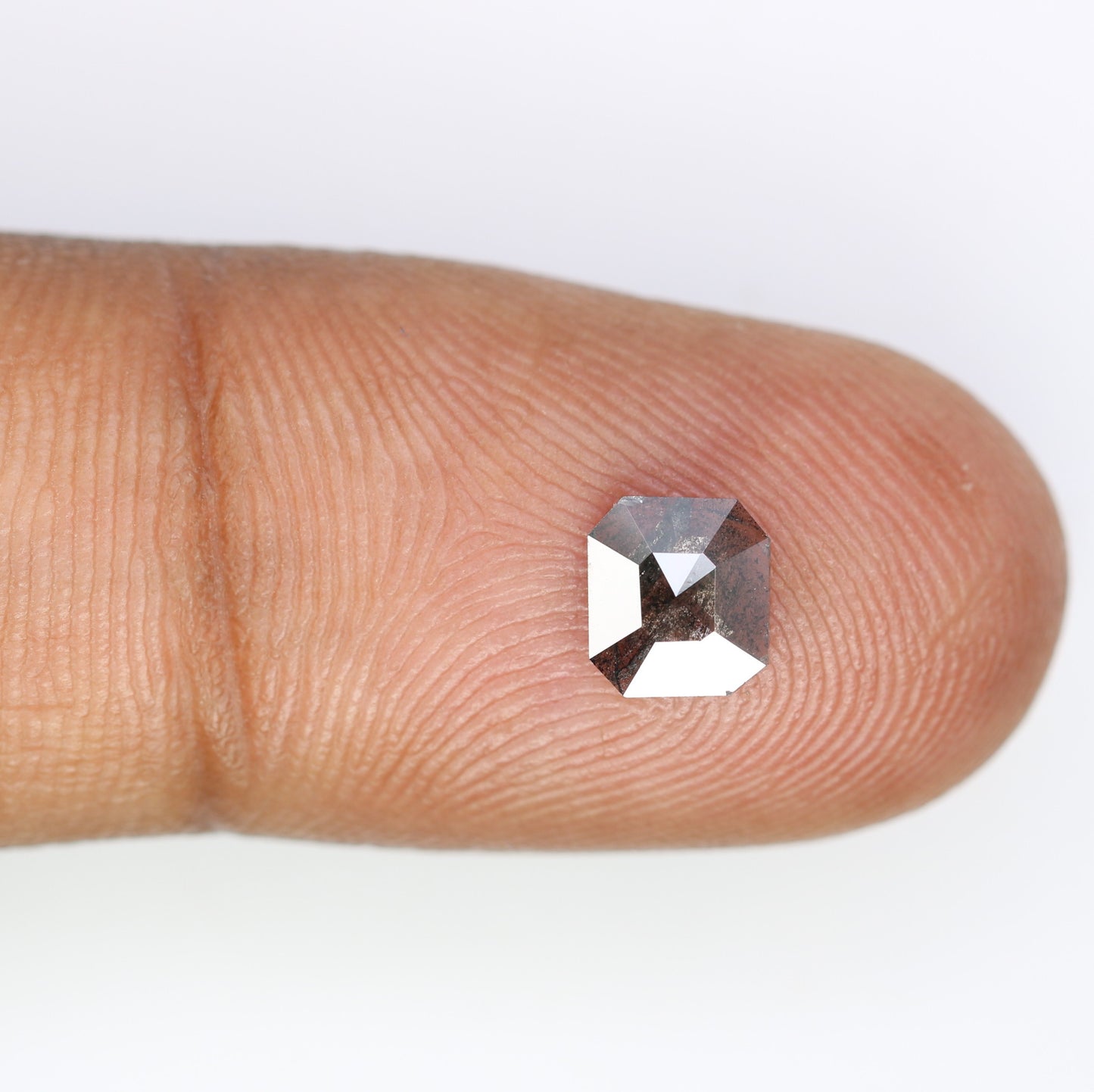 0.61 Carat Emerald Shape Loose Natural Salt and Pepper Diamond for a One-of-a-Kind Galaxy Ring - JayKrishna Diamond