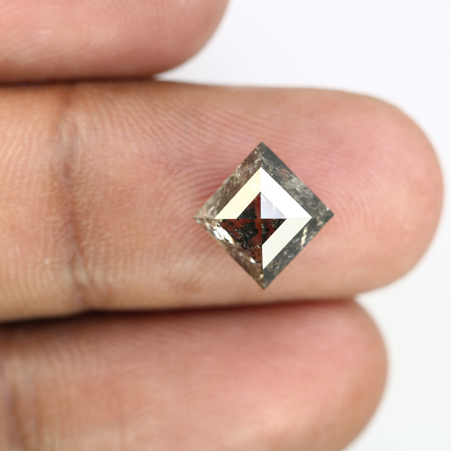 3.54 CT Kite Shape Salt And Pepper Diamond For Engagement Ring - JayKrishna Diamond