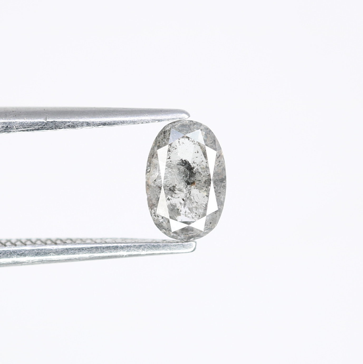0.60 CT Natural Salt and Pepper Oval Shape Diamond for an Elegant Engagement Ring: Unique Gemstone Jewelry - JayKrishna Diamond
