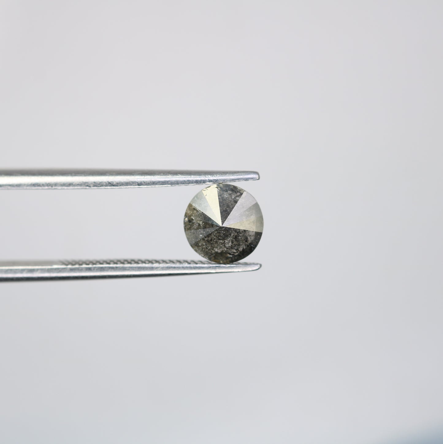 0.77 CT Round Brilliant Cut Salt and Pepper Diamond For Engagement Ring - JayKrishna Diamond