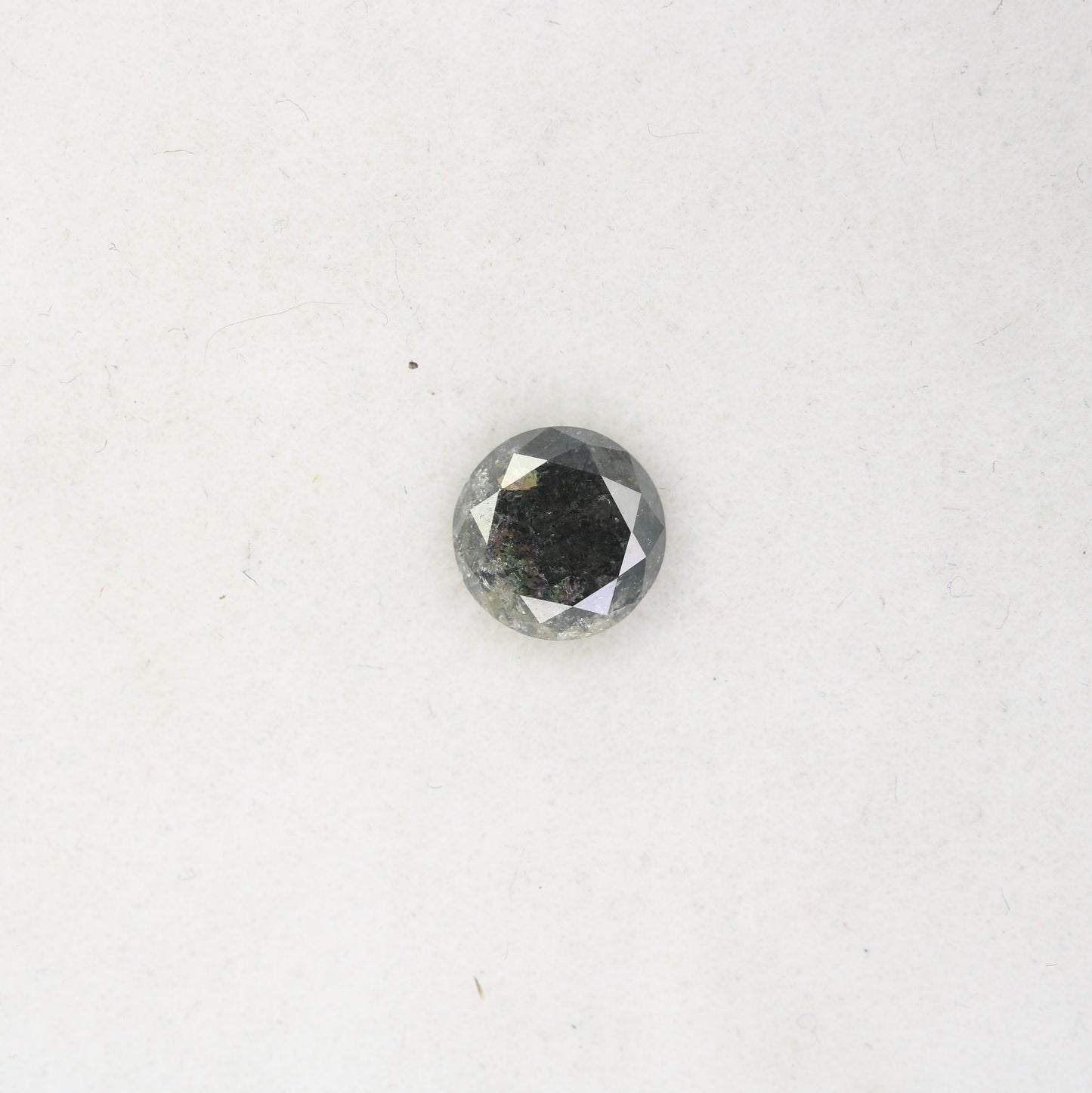0.77 CT Round Brilliant Cut Salt and Pepper Diamond For Engagement Ring - JayKrishna Diamond