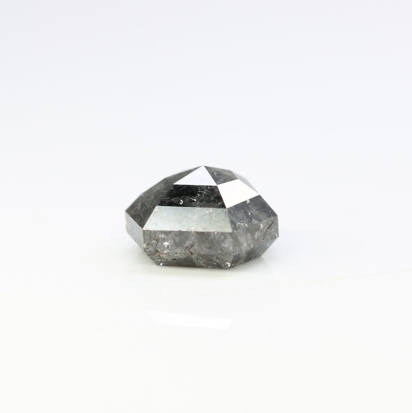 2.47 CT Salt And Pepper Elongated Hexagon Shape Diamond For Engagement Ring - JayKrishna Diamond