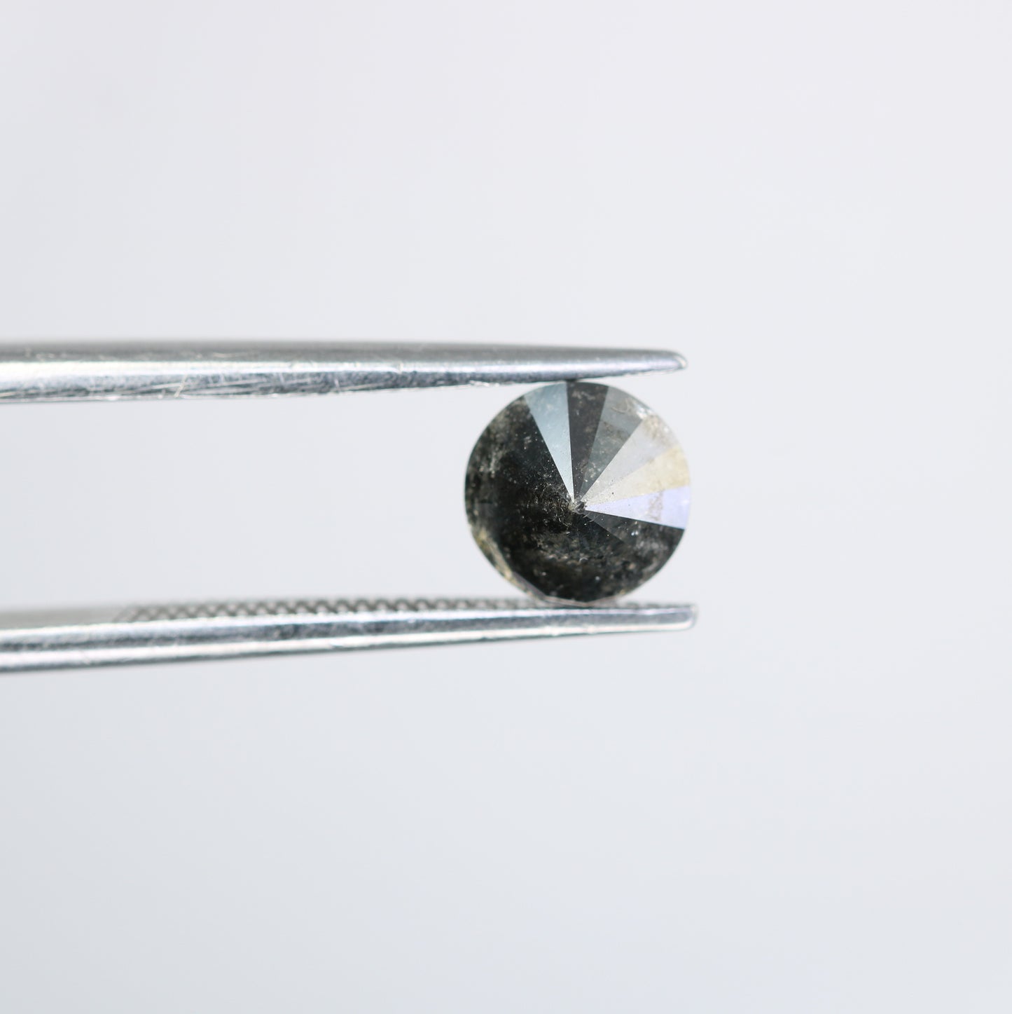 0.85 CT Loose Round Brilliant Cut Natural Fancy Salt And Pepper Diamond For Proposal Ring - JayKrishna Diamond
