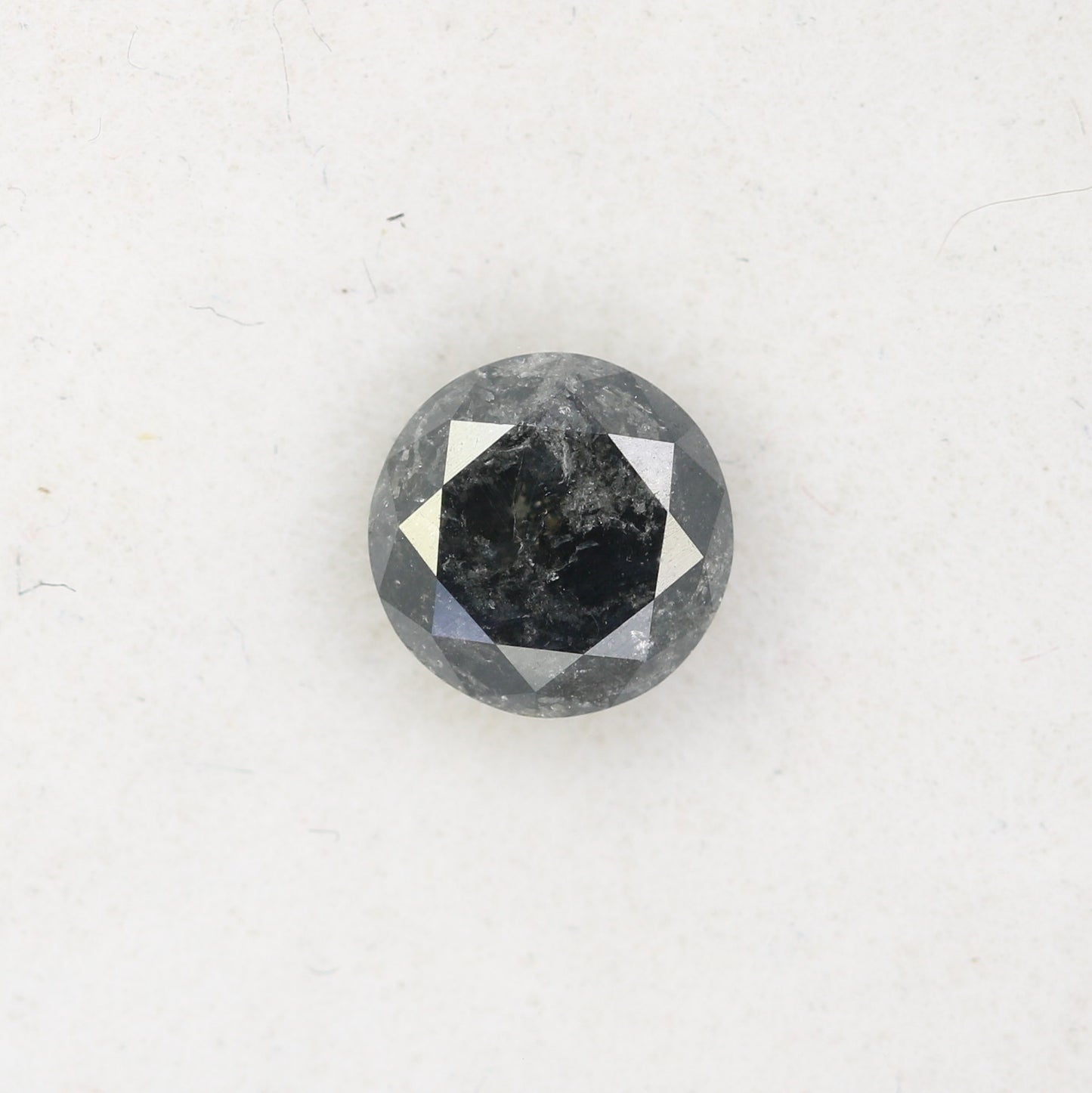 0.85 CT Loose Round Brilliant Cut Natural Fancy Salt And Pepper Diamond For Proposal Ring - JayKrishna Diamond
