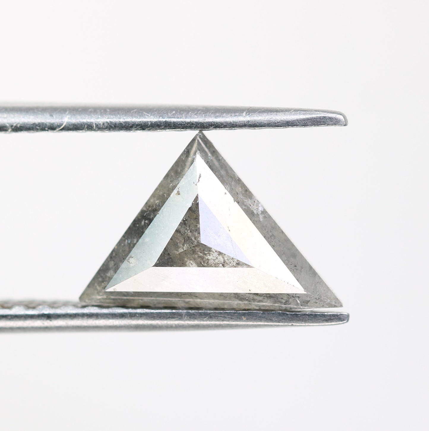 1.75 CT Salt And Pepper Triangle Shape Diamond For Engagement Ring - JayKrishna Diamond