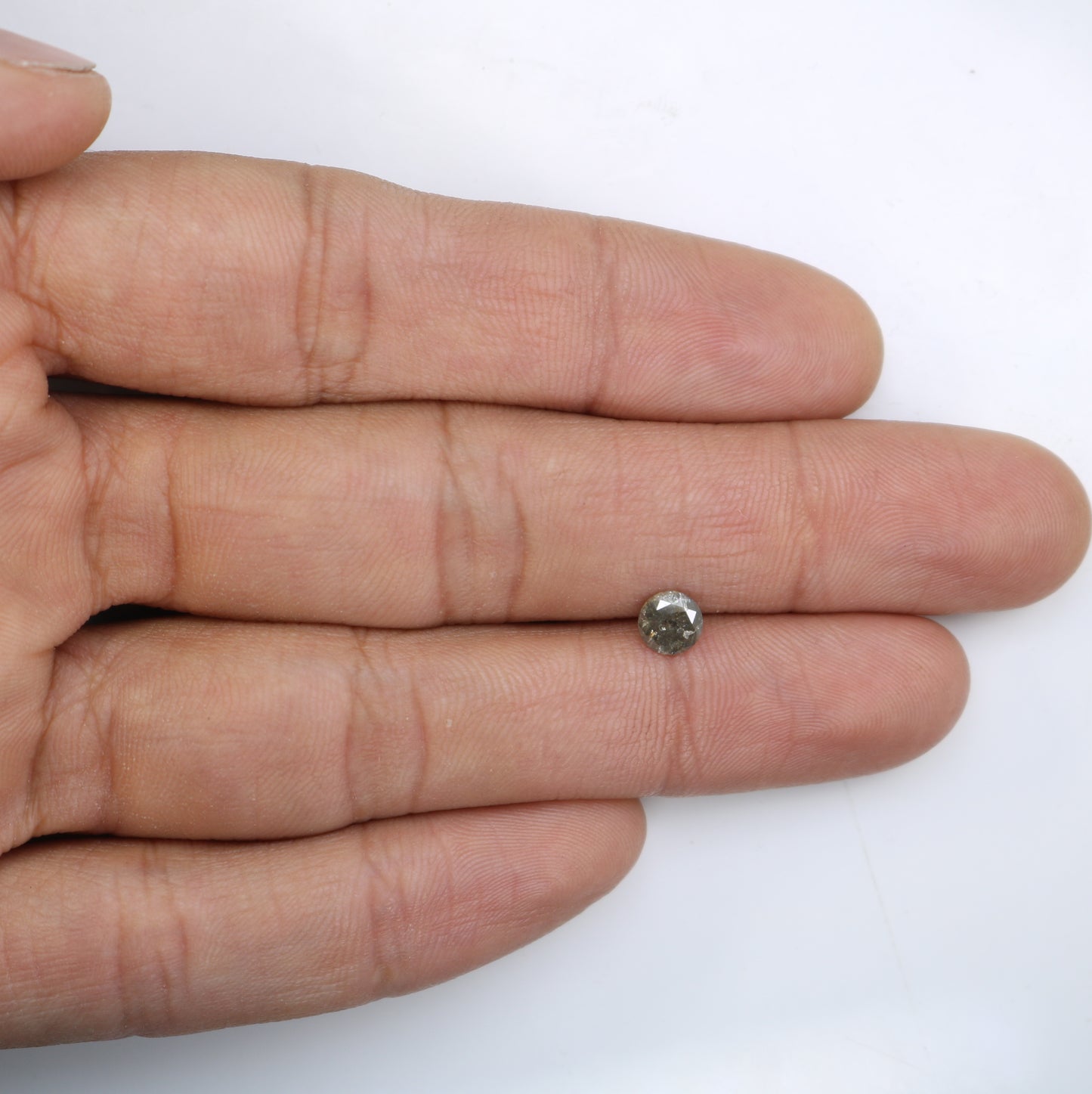0.76 CT Salt and Pepper Round Brilliant Cut Diamond For Engagement Ring - JayKrishna Diamond