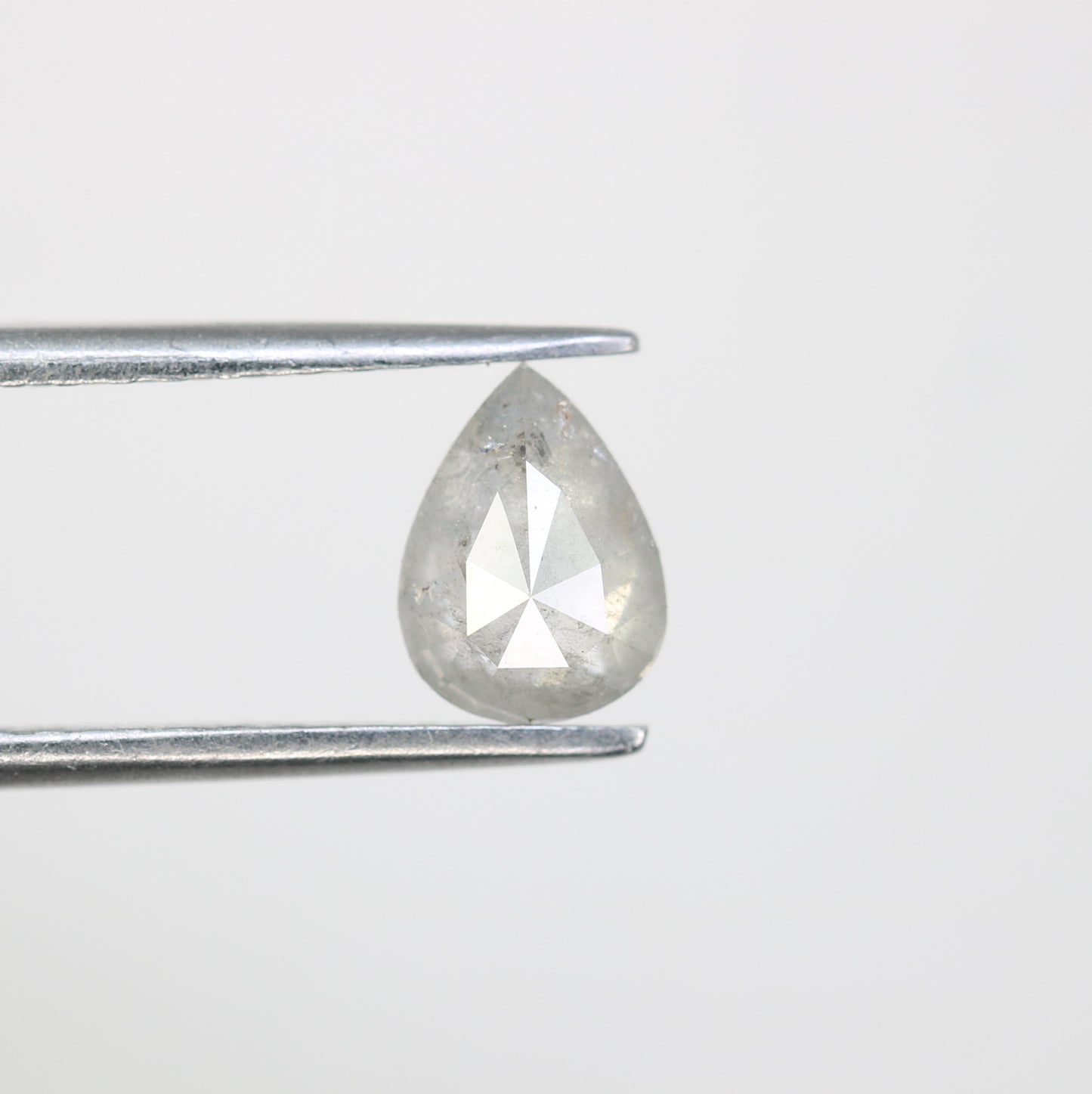 0.87 CT Pear Cut Salt And Pepper Diamond For Engagement Ring - JayKrishna Diamond