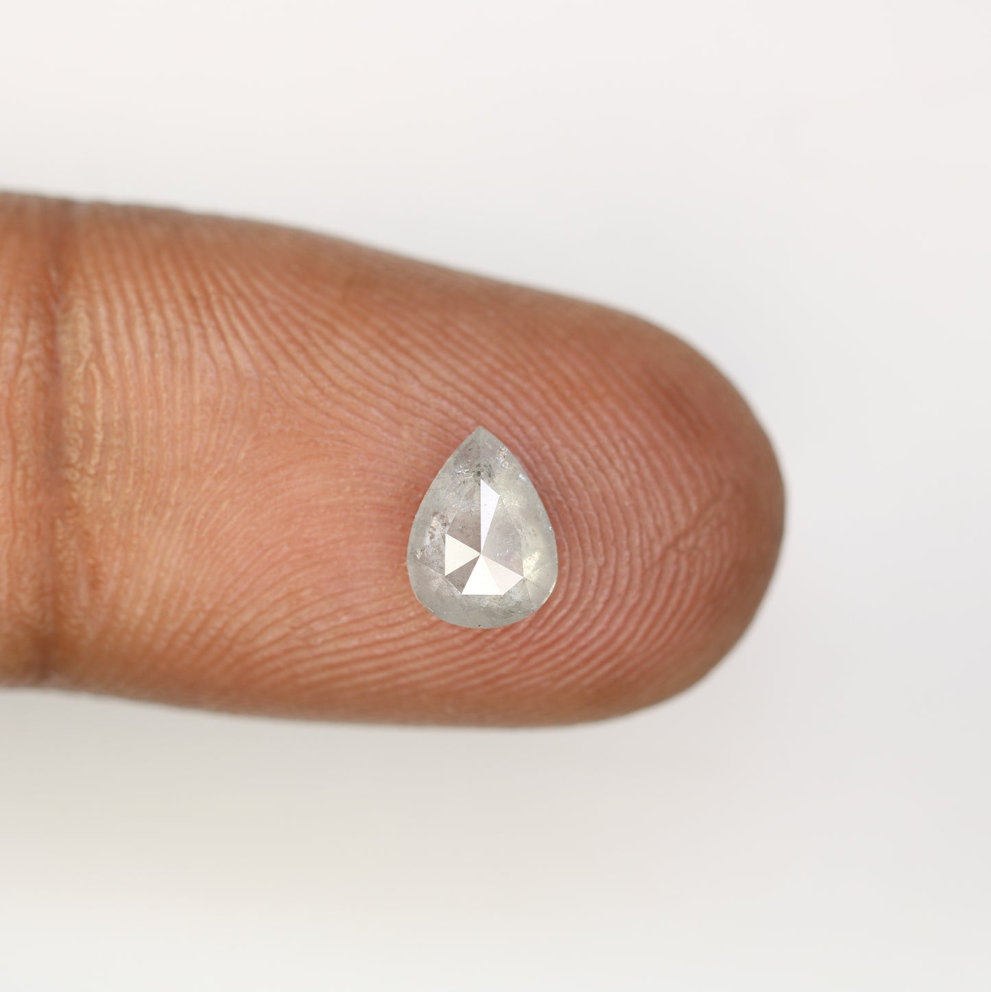 0.87 CT Pear Cut Salt And Pepper Diamond For Engagement Ring - JayKrishna Diamond