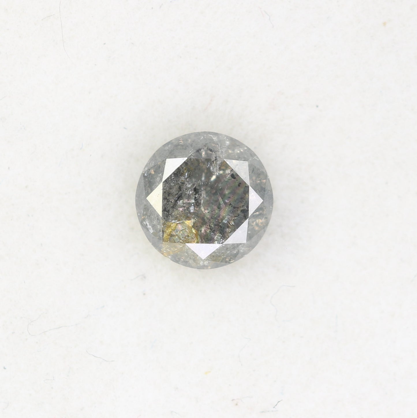 0.77 CT Round Brilliant Cut Salt and Pepper Diamond For Engagement Ring - JayKrishna Diamond