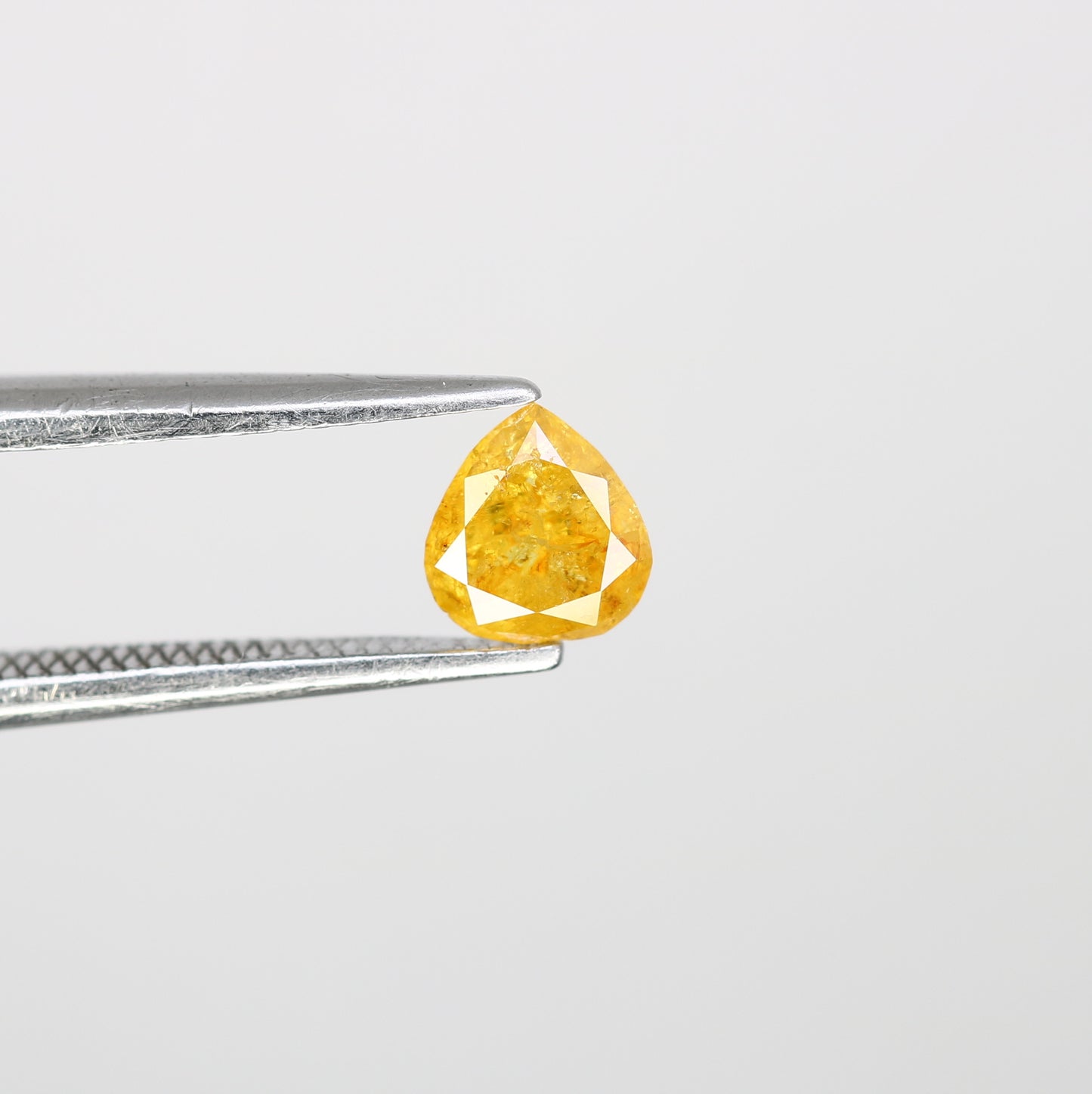 0.49 CT 5.20 MM Fancy Yellow Pear Shape Diamond For Engagement Ring - JayKrishna Diamond