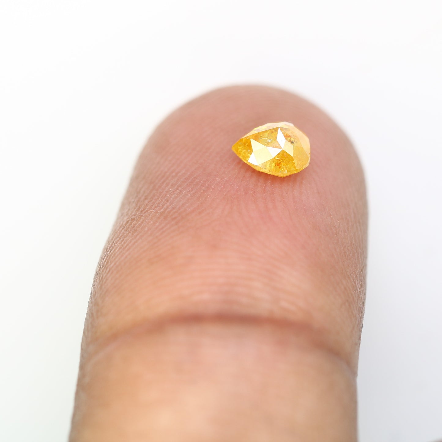 0.49 CT 5.20 MM Fancy Yellow Pear Shape Diamond For Engagement Ring - JayKrishna Diamond
