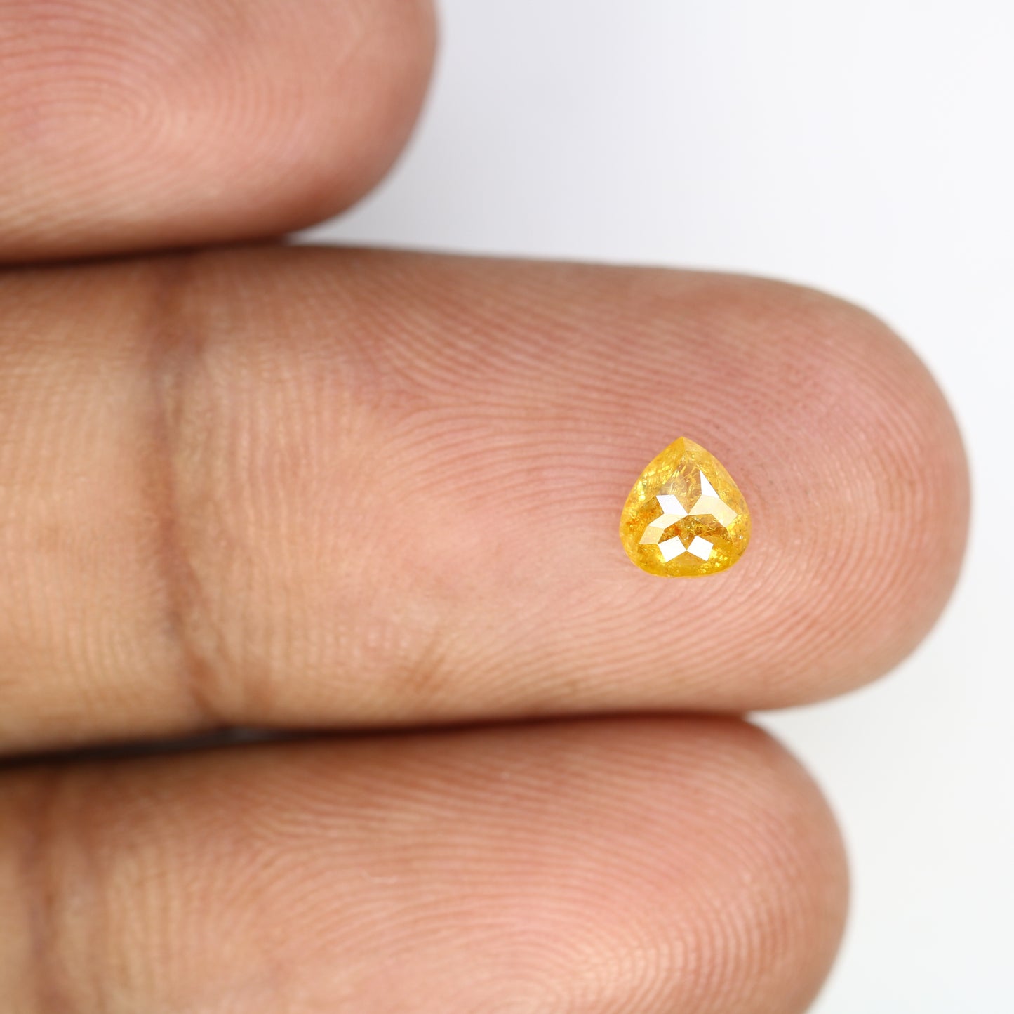 0.49 CT 5.20 MM Fancy Yellow Pear Shape Diamond For Engagement Ring - JayKrishna Diamond
