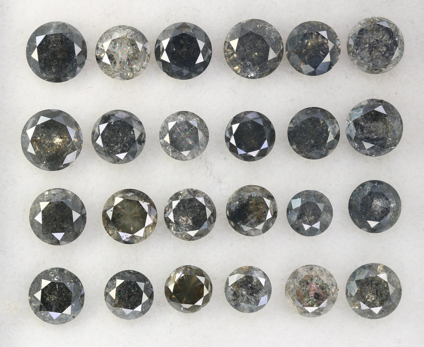 Loose Round Brilliant Cut Salt And Pepper Diamond For Engagement Ring - JayKrishna Diamond
