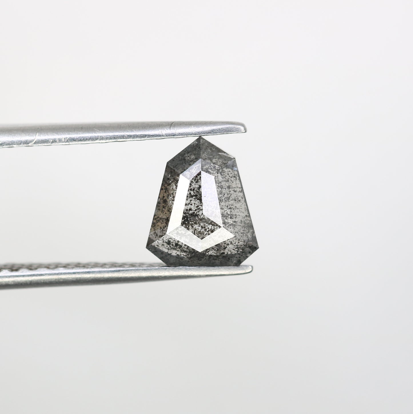 1.04 CT Salt And Pepper Shield Shaped Natural Diamond For Engagement Ring - JayKrishna Diamond