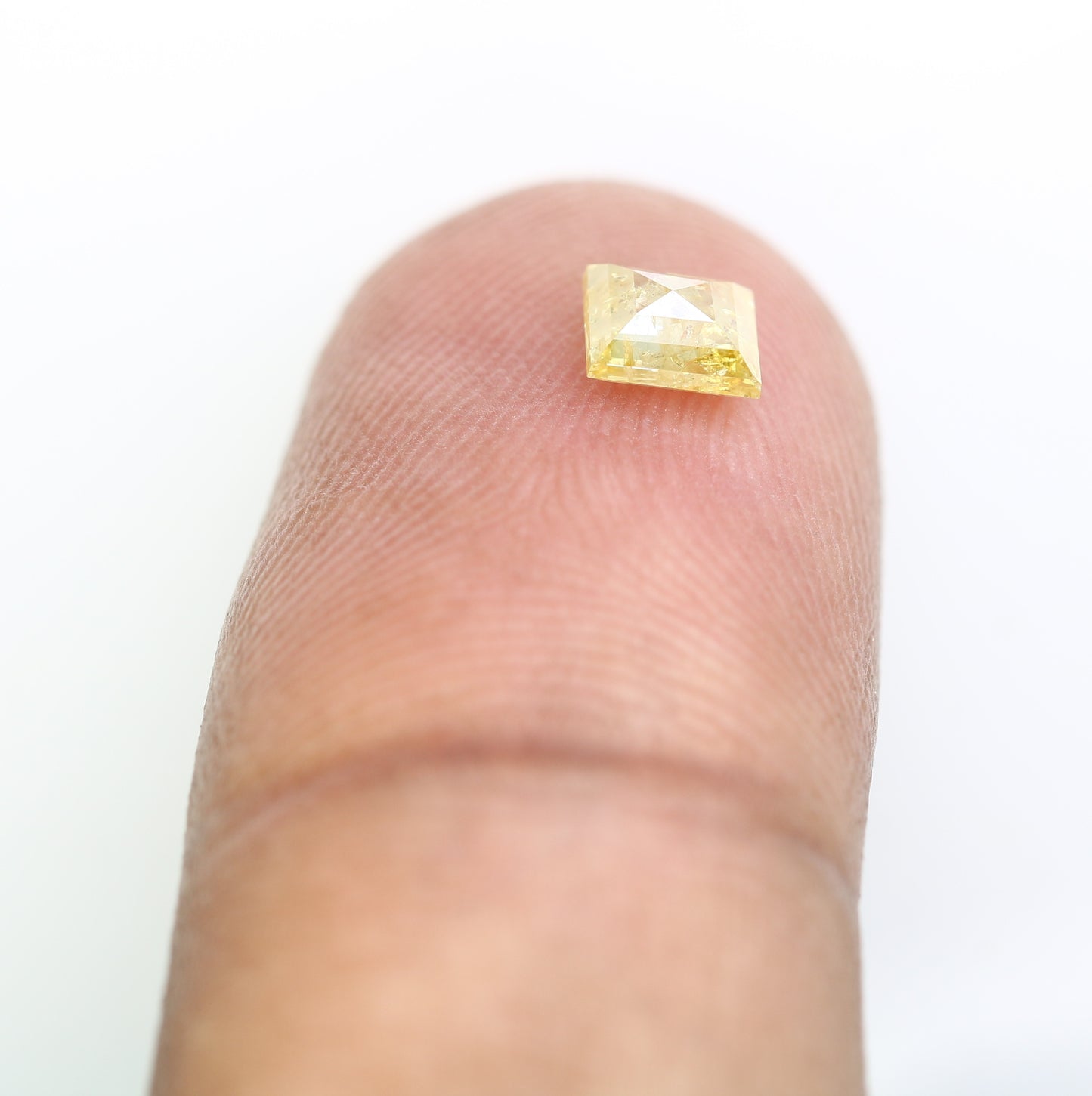 0.50 CT 4.7 x 4.1 MM Fancy Green Loose Square Shaped Rustic Diamond For Wedding Ring - JayKrishna Diamond