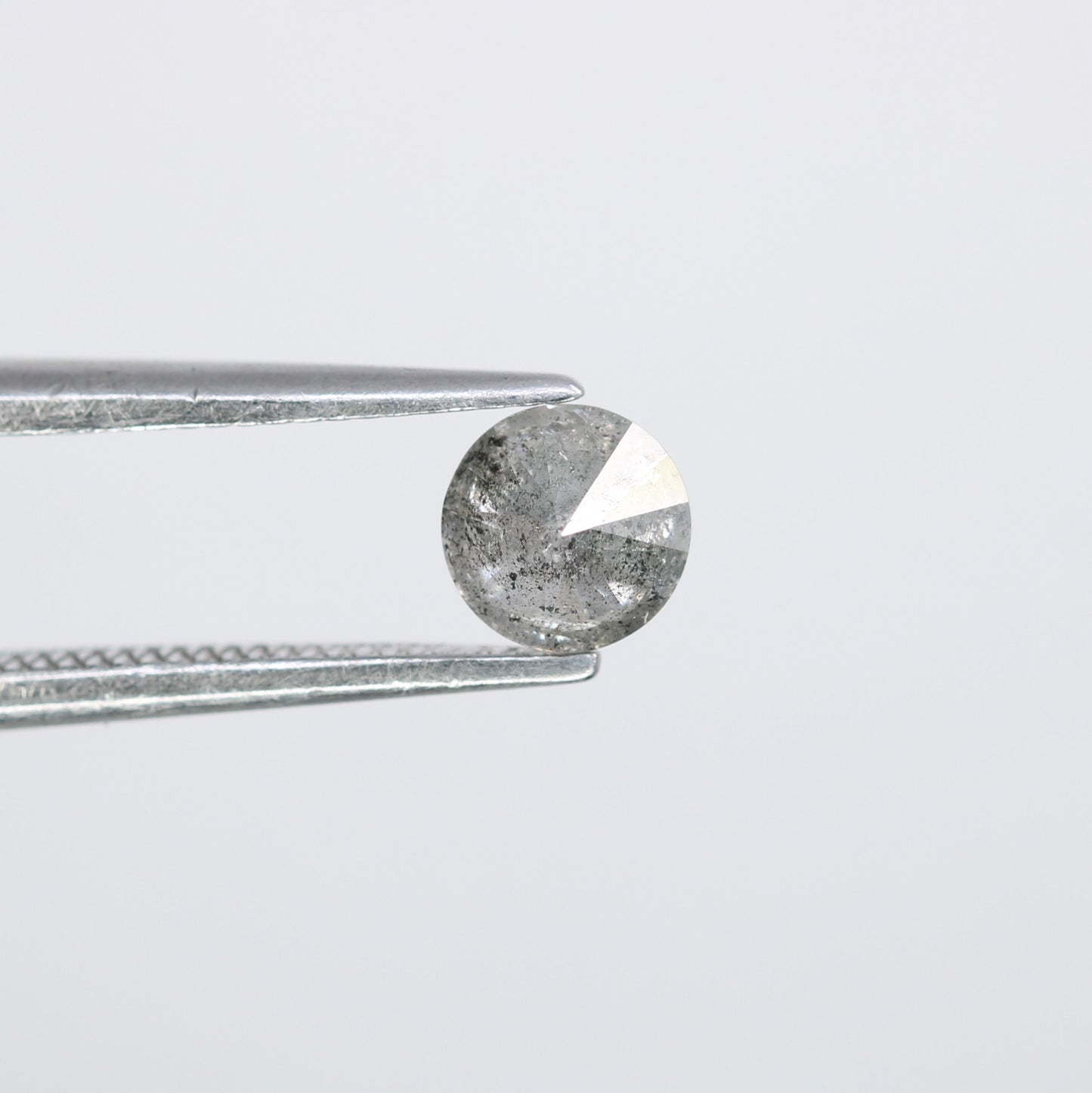 0.47 CT Round Brilliant Cut Salt And Pepper Loose Diamond For Engagement Ring - JayKrishna Diamond