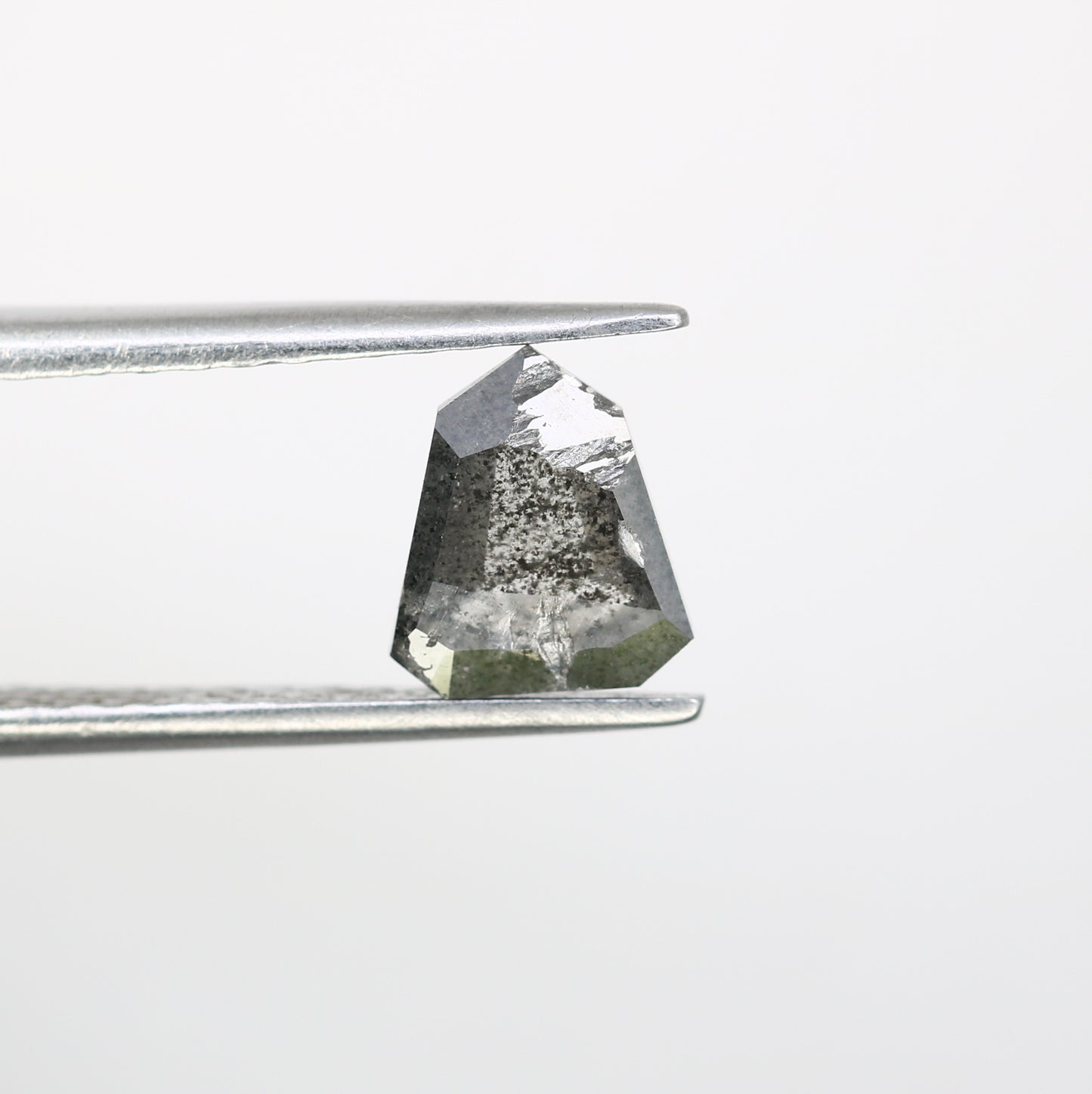 1.04 CT Salt And Pepper Shield Shaped Natural Diamond For Engagement Ring - JayKrishna Diamond