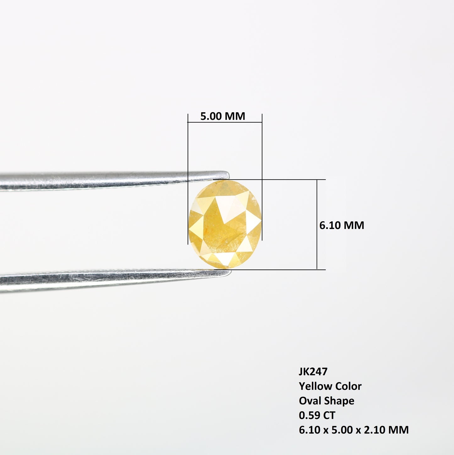 0.59 CT Fancy Yellow Oval-Shaped Diamond – Radiant Loose Gem for Meaningful Proposal Rings - JayKrishna Diamond