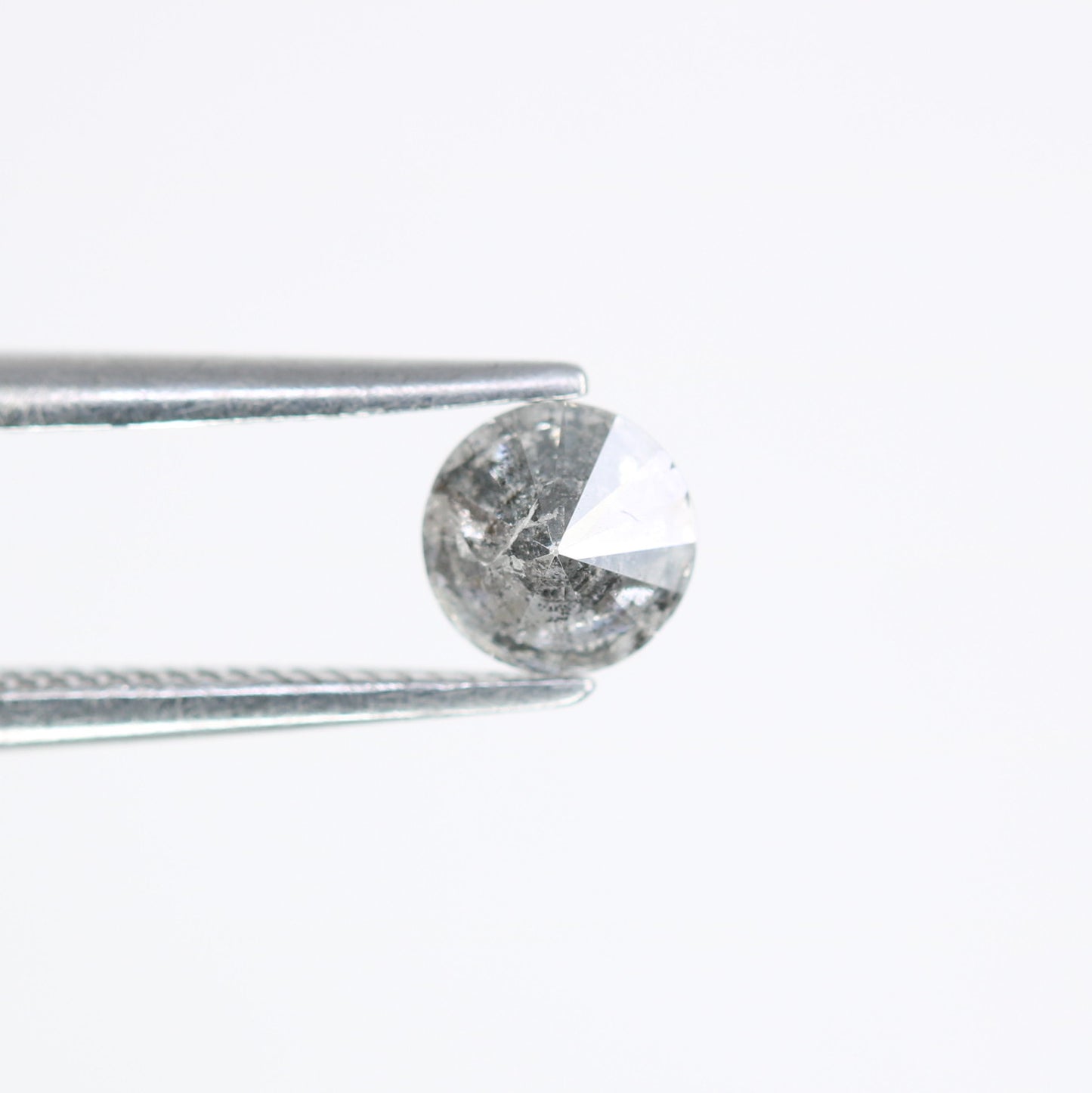 0.42 CT Salt and Pepper Round Brilliant Cut Diamond for Engagement Ring and Unique Bridal Jewelry - JayKrishna Diamond