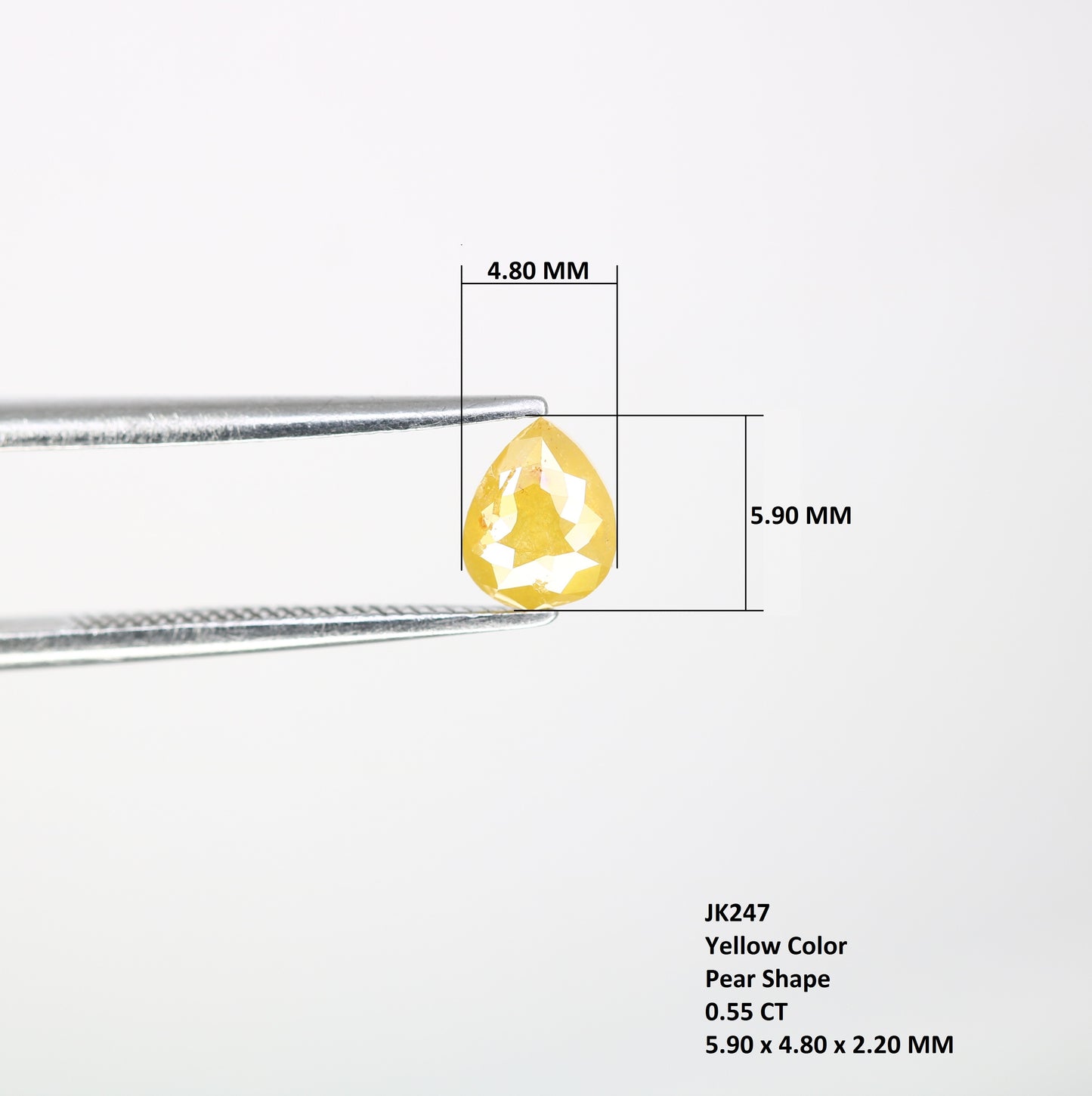 0.55 CT Pear Shape 5.90 MM Fancy Yellow Color Diamond For Designer Jewelry - JayKrishna Diamond