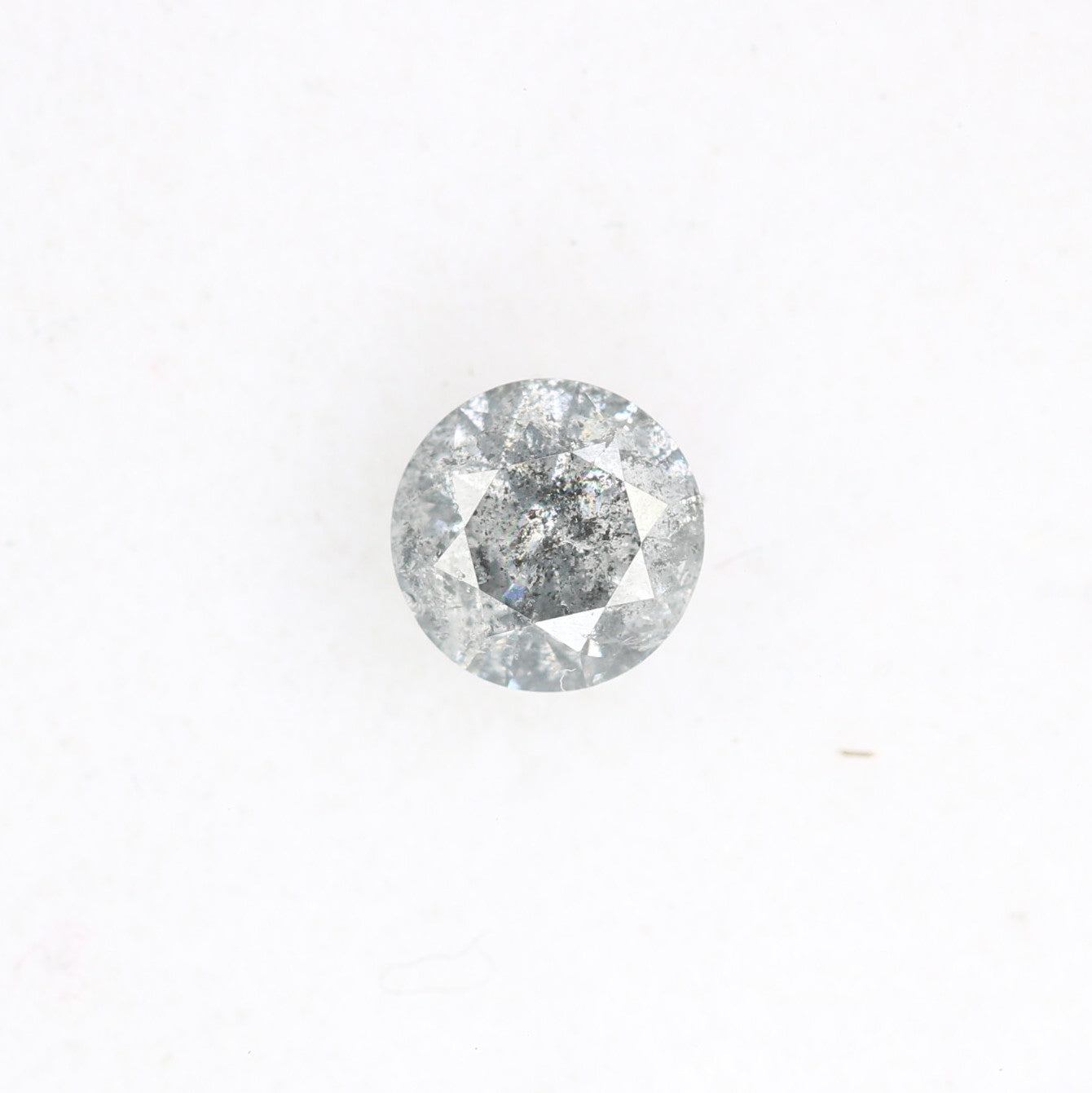 0.42 CT Salt and Pepper Round Brilliant Cut Diamond for Engagement Ring and Unique Bridal Jewelry - JayKrishna Diamond