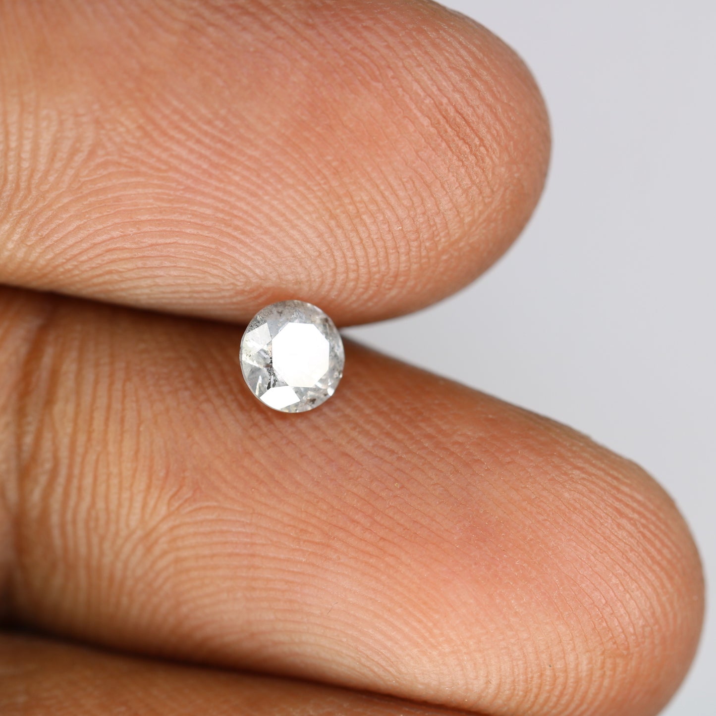 0.43 CT Natural Salt and Pepper 4.70 x 2.90 MM Round Brilliant Cut Diamond for Engagement Ring and Artisan Jewelry Design - JayKrishna Diamond