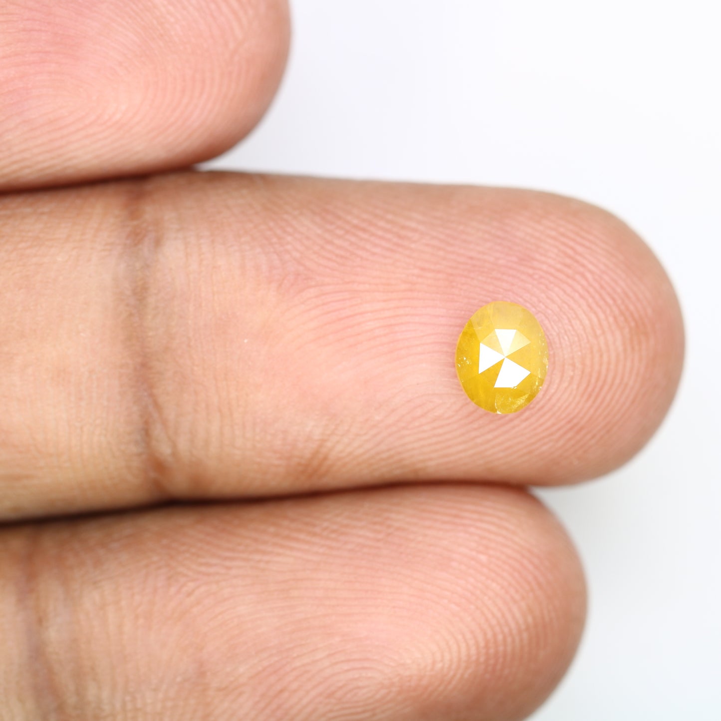 0.52 CT 5.90 MM Fancy Yellow Oval Shape Natural Diamond For Promise Ring - JayKrishna Diamond