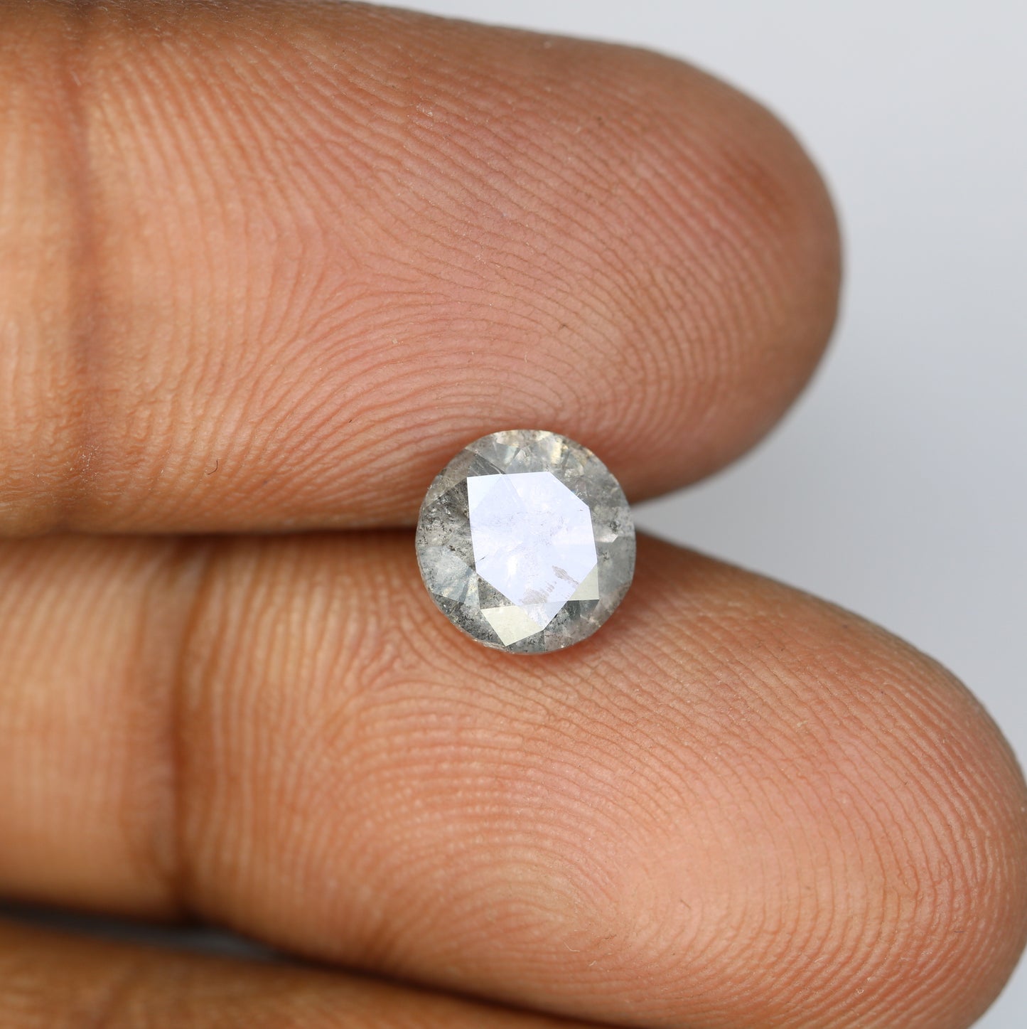 Salt And Pepper Diamond Ring 1.65 Carat Round Brilliant Cut Diamond - JayKrishna Diamond