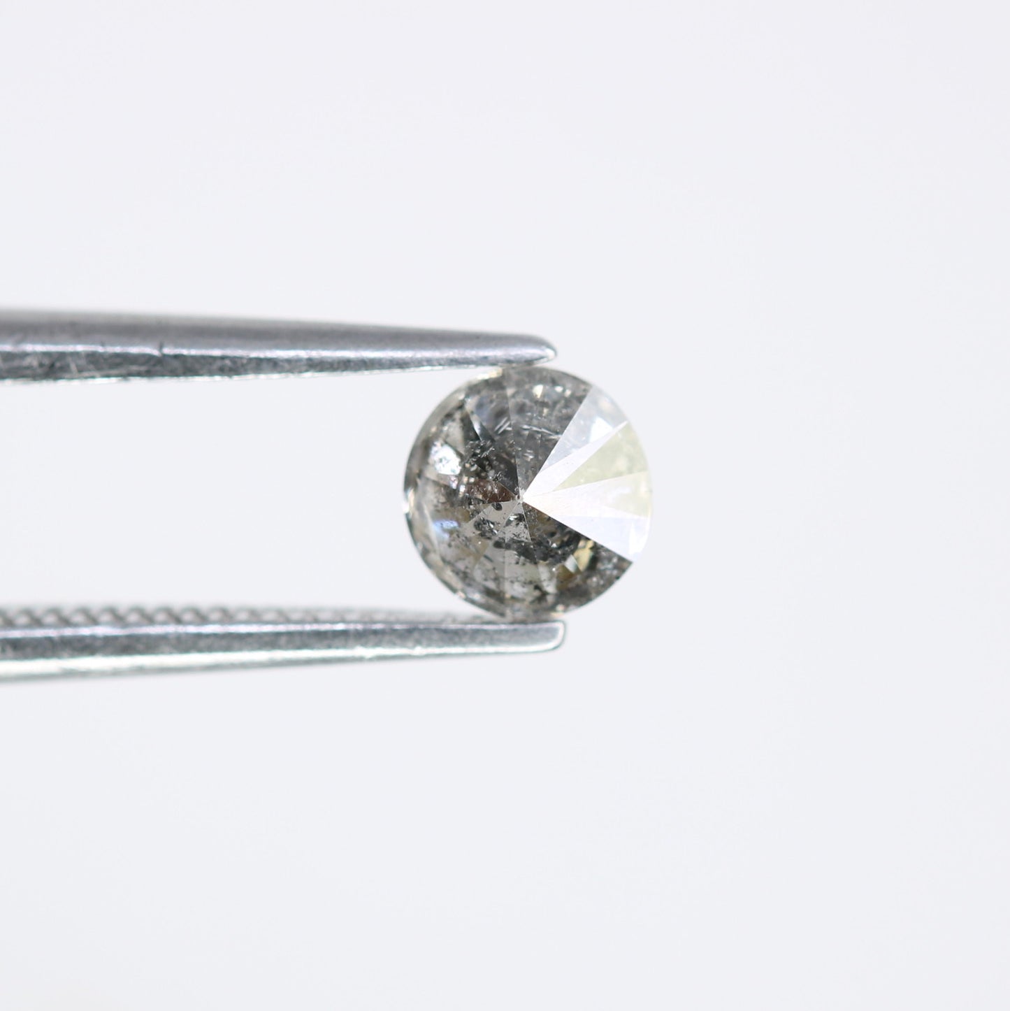 0.44 CT Salt and Pepper Round Brilliant Cut Diamond for Engagement Ring and Custom Artisan Jewelry Design - JayKrishna Diamond