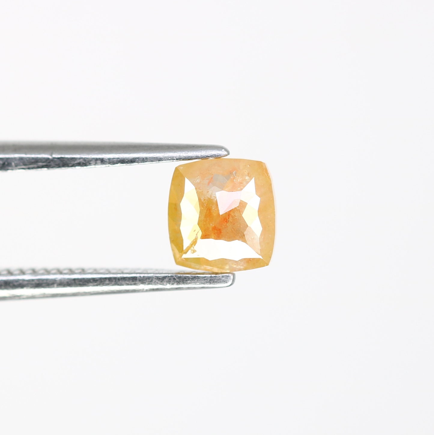 0.48 CT Unique Peach Color 4.70 MM Polished Cushion Shape Diamond For Designer Jewelry - JayKrishna Diamond