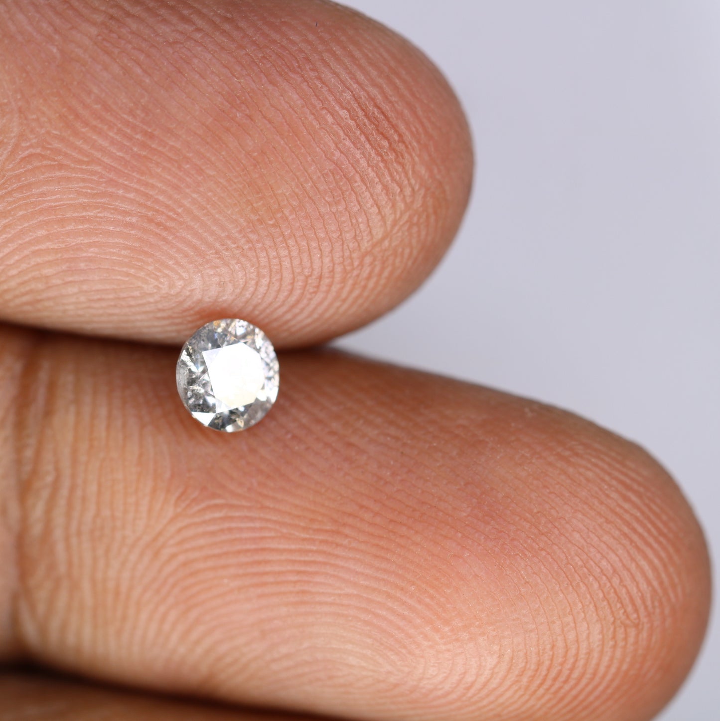 0.44 CT Salt and Pepper Round Brilliant Cut Diamond for Engagement Ring and Custom Artisan Jewelry Design - JayKrishna Diamond