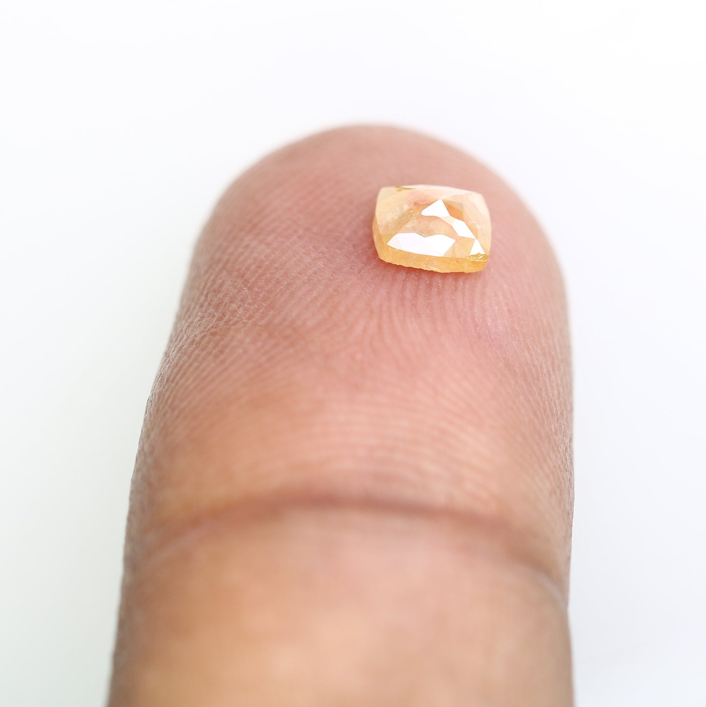 0.48 CT Unique Peach Color 4.70 MM Polished Cushion Shape Diamond For Designer Jewelry - JayKrishna Diamond